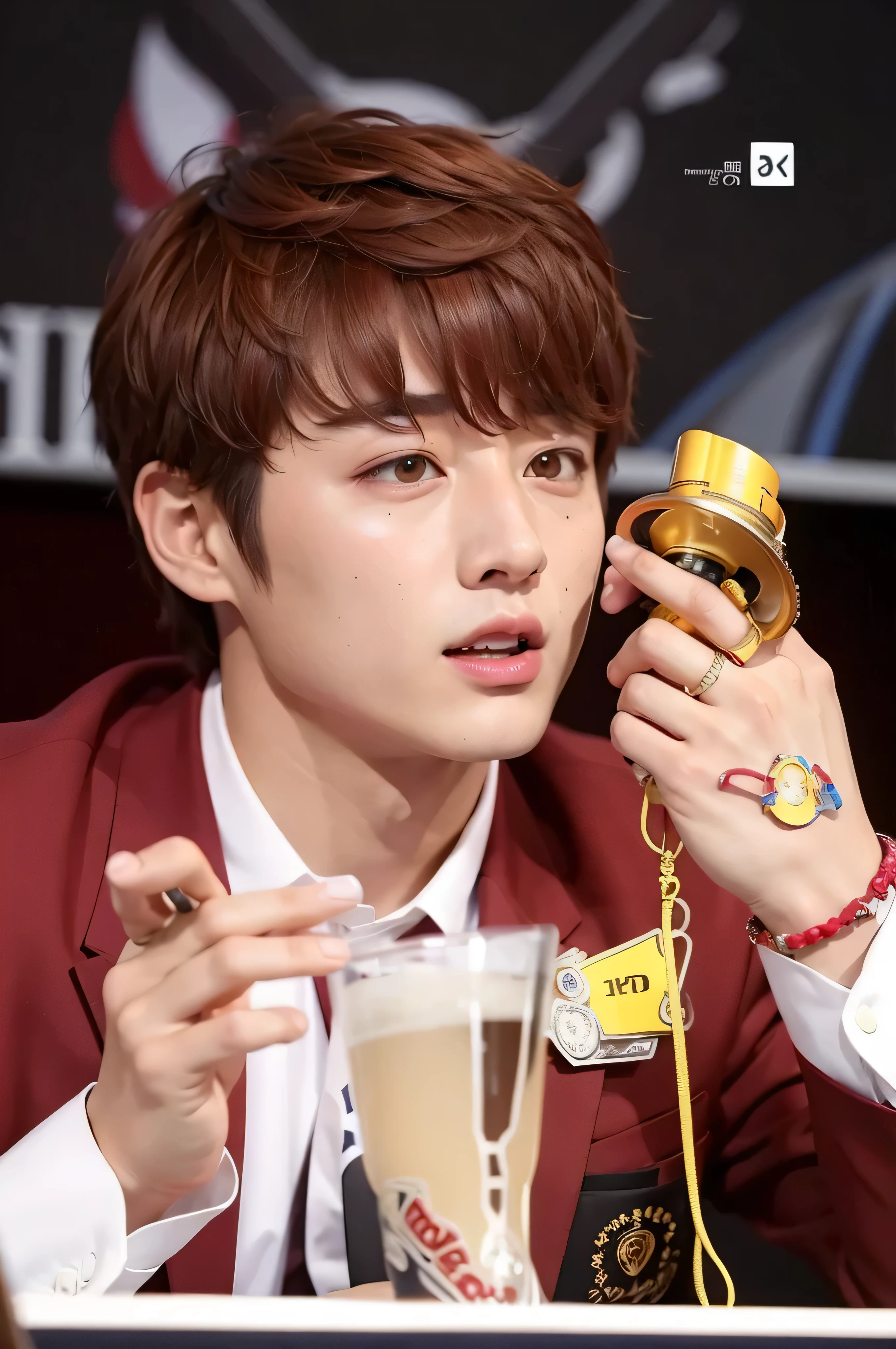 Jungkook de la cara de bts, fotorrealista, ultrahd, maximum quality,8K.