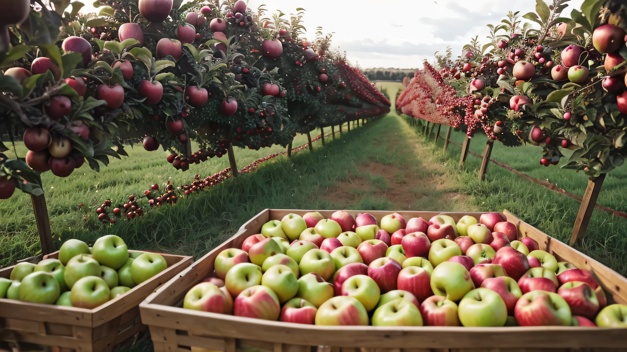 apple harvest, tons of apple, farmers harvesting apples, billions of apples, Billions of cider apples are harvested this way