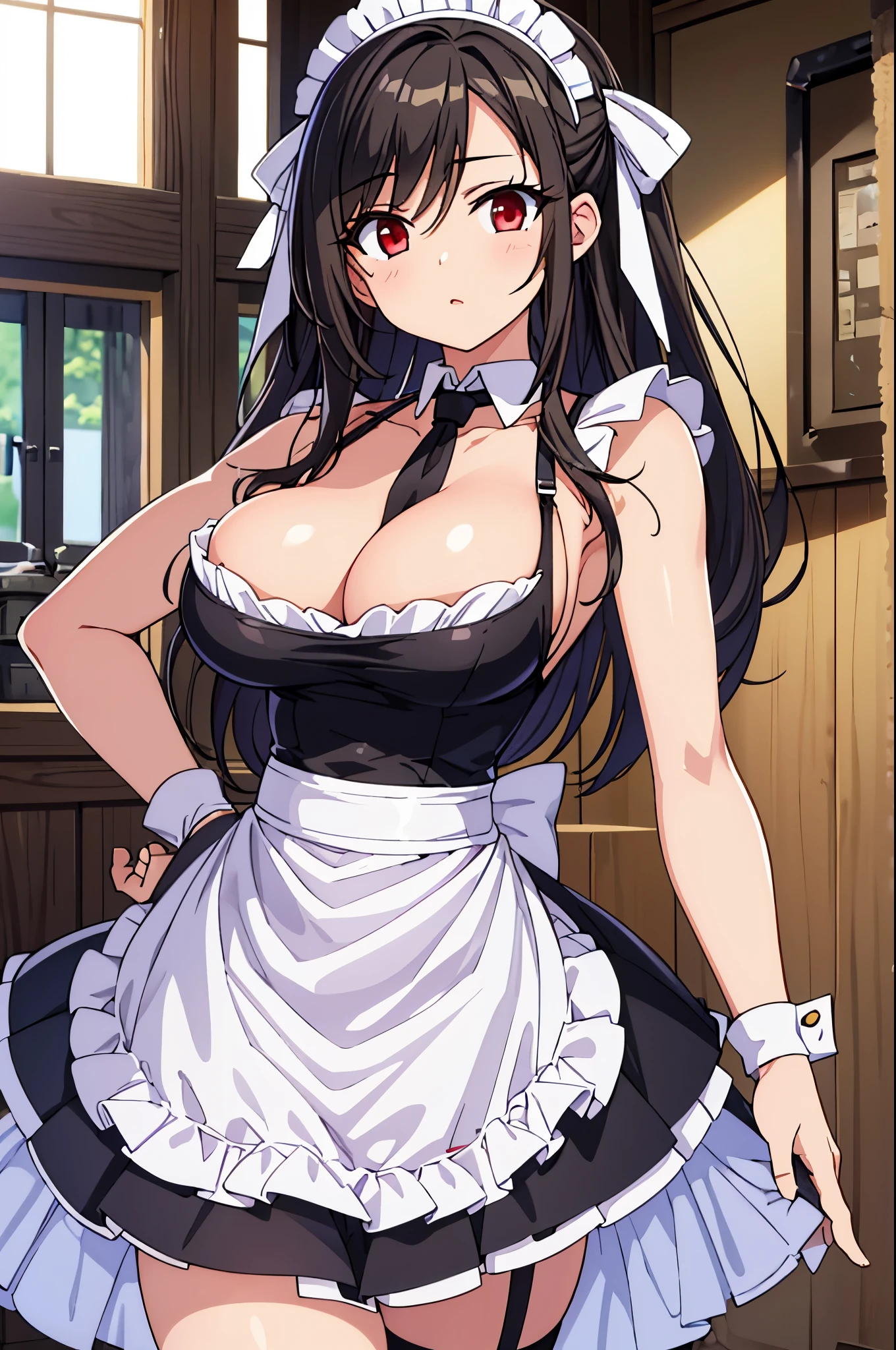 tifa, perfect waifu, perfect body, maid costume, one girl