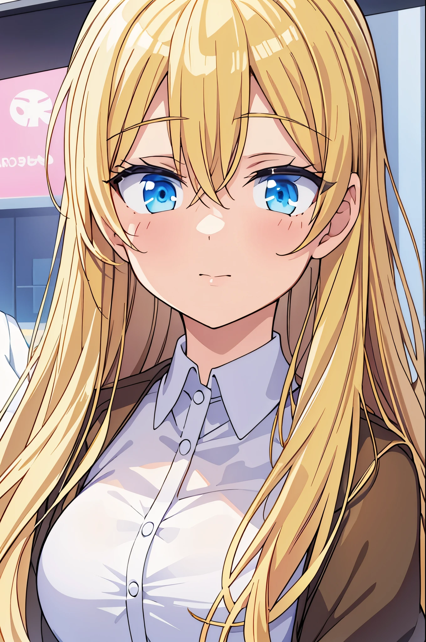 blonde hair, perfect waifu, girl next door, one girl