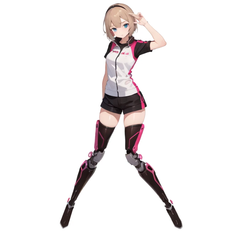 (masterpiece, best quality:1.2), 1girl, solo,Mechanical leg,Mechanical thigh,Mechanical lower leg, mechanical lower limb,