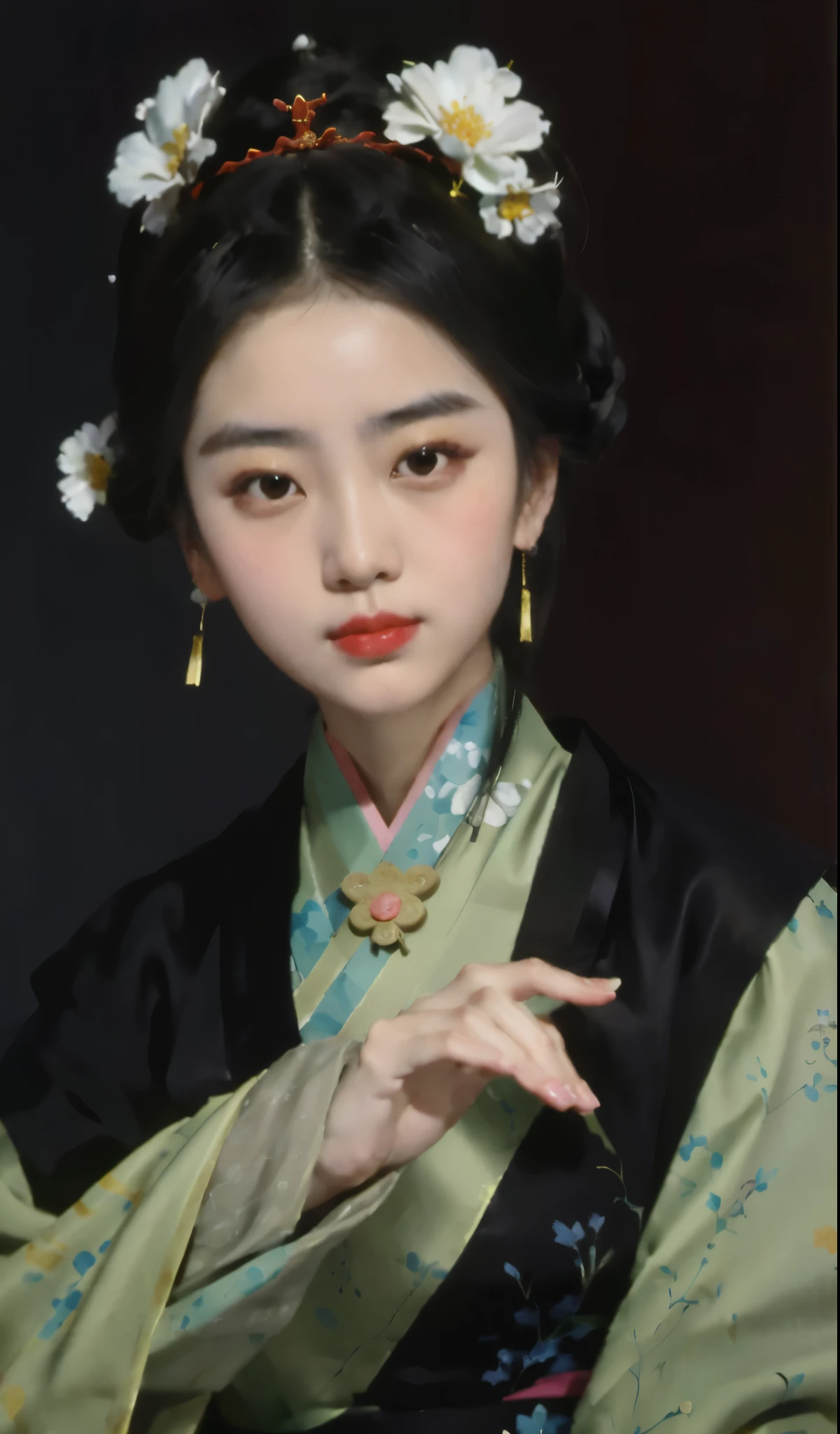 best quality,masterpiece,(painting:1.6),A girl with her hair tied up,Wearing Chinese Hanfu, Hanfu,long skirt, Full body female love, Sunlight, clear face,delicate eyes, clean white background, masterpiece, Super details, epic work, Ultra high quality, high quality, The content is very detailed, official art, Unity8k壁纸, Super details, 32k,(Amy Sole:0.248),(Stanley Ategg Liu:0.106),(a detailed painting:0.353),(文艺复兴古典painting风格:1.3),feeding asian women,Black hairstyle and pink shirt, Geisha hairstyle, traditional women's hairstyle, ancient chinese princess, Inspired by Yun Shouping, traditional makeup, Inspired by Mei Qing, ancient asian dynasty princess, Inspired by Song Huizong, chinese princess, Inspired by Guo Xi, Inspired by Qiu Ying,(Amy Sole:0.248),(Stanley Ategg Liu:0.106),(a detailed painting:0.353),(文艺复兴古典painting风格:0.8)