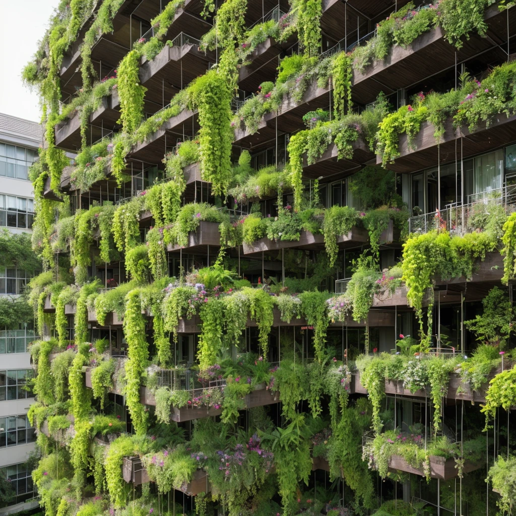 A multi-layered, hanging garden, with formations that depend on nature,