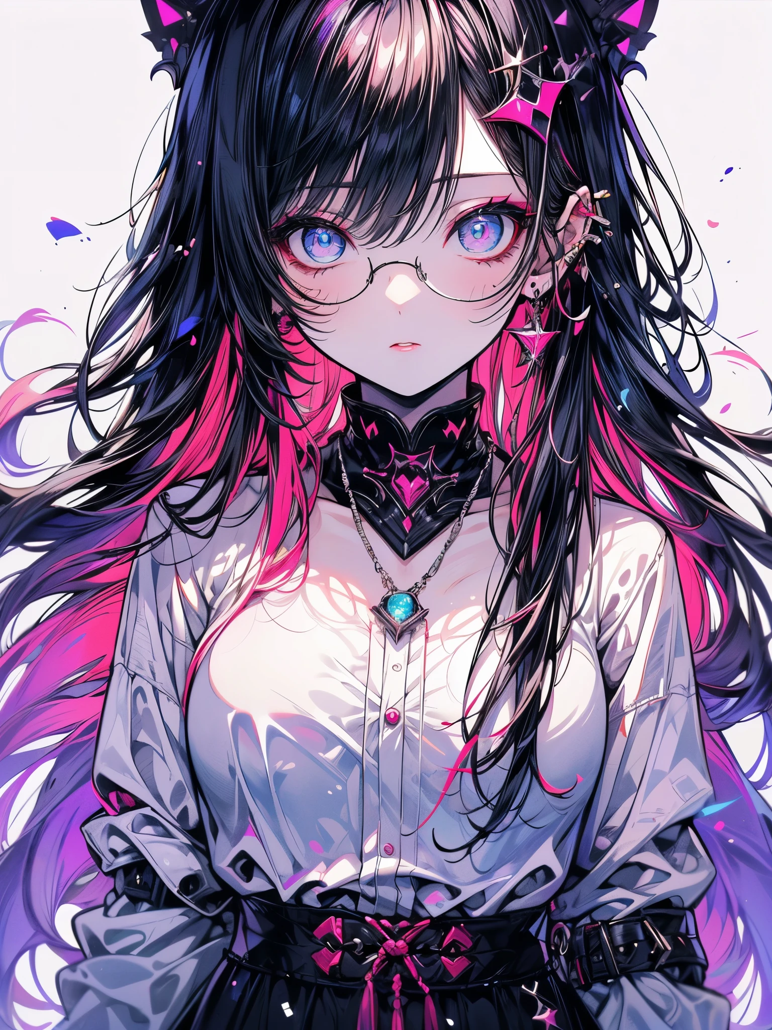 (((Super detailed, 8K quality))),,hair above one eye, red eyes, clear eyes, open jacket,doctor style, 1 female, 22 years ago,reach out your hand、Not looking at the photographer、blue eye background,Looks comfortable、worthless costumes、Please wear casual clothes、UNIQLO Fashion、No decoration、No decoration included、no neckless,big and full breasts, (scarlet hair), long hair, purple eyes, wearing a white coat、researcher、Glasses、thin shirt,short skirt、ultra shorts、 (natural skin texture vivid details, surreal, (realistic detailed eyes, natural skin texture, realistic facial details), Depth of written boundary, Bokeh, vivid details, surreal, 35mm movie,lipstick, ear piercing, eye shadow, red pink lips, 多色のred eyes, purple theme,Wear an iridescent aura,beautiful eyes,purple carpet,hanging bangs,sit,Main colors are white and purple,((put one's hand behind one's back)),black stockings、,show me your butt、big ass,graduate school,graduate school、During the preparation of the drug,white background