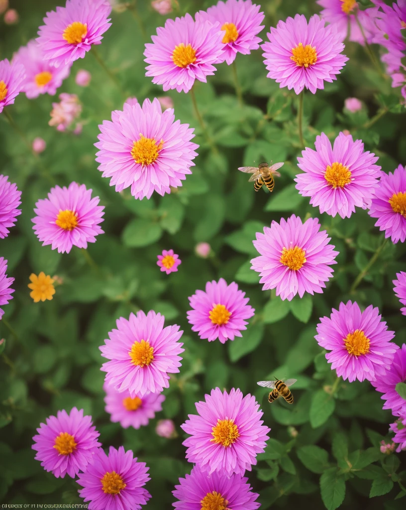 (best quality,4k,8k,highres,masterpiece:1.2),ultra-detailed,(realistic,photorealistic,photo-realistic:1.37),colorful flowers,fields of vibrant blossoms,dancing petals,fragrant blooms,tall grass swaying,warm sunlight filtering through the trees,soft breeze,rays of light illuminating the scene,peaceful atmosphere,picturesque landscape,blue sky with fluffy clouds,bees buzzing around,delicate petals gently falling to the ground,impressive array of colors,embrace of nature's beauty,spectacular abundance of flowers,lush greenery,serene and captivating,photography,bokeh,romantic impressionist style,dreamy pastel tones,golden hour lighting.