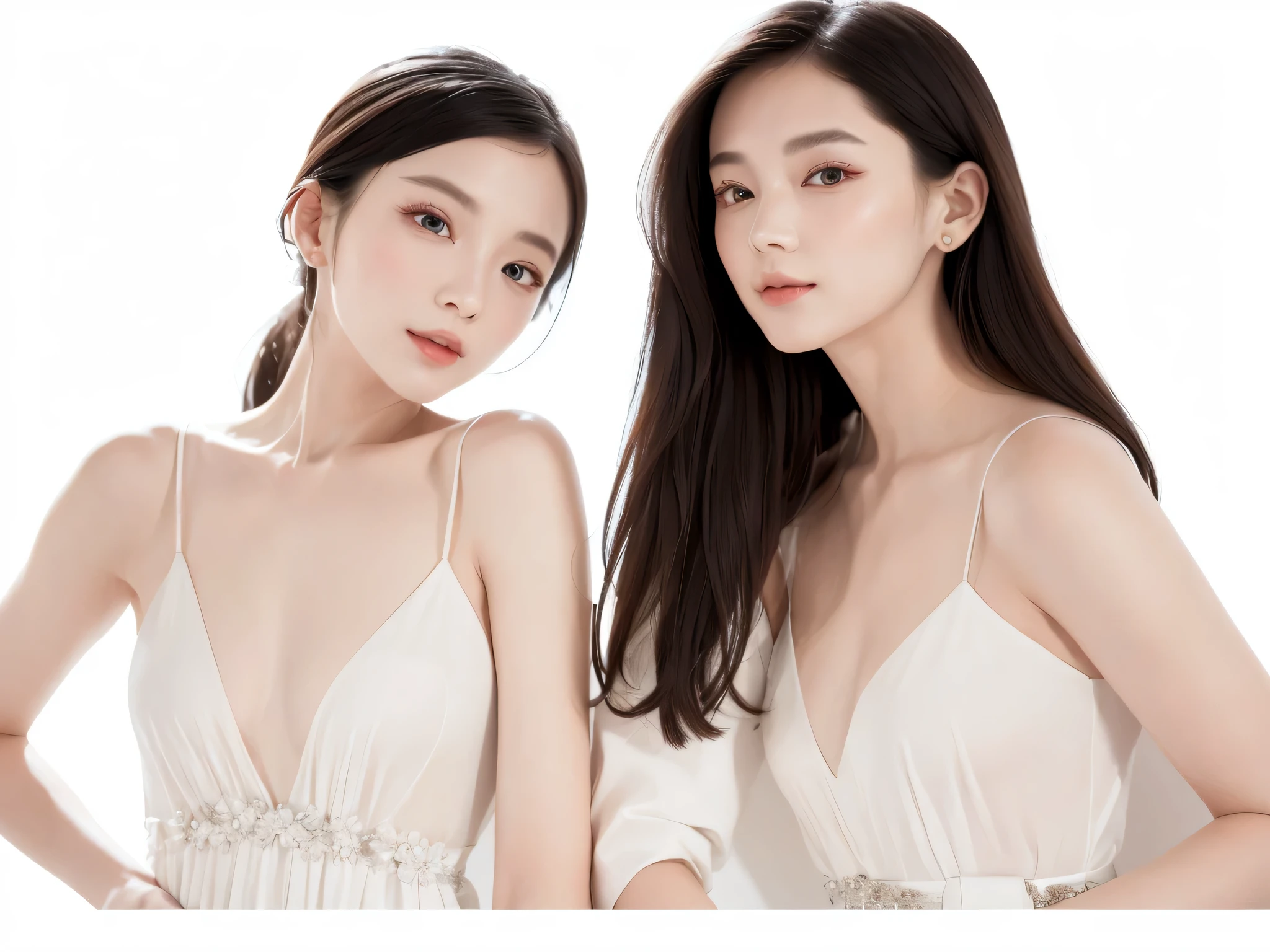(((Bright white background 1.5)))、(((High Key Portrait 2.0)))Professional Lighting、(((Professional Lighting 1.5)))、Translucent skin texture、Beautiful Skin、Beautiful Skin、、(((Whitening 1.5)))、、、音符のEcstasy、(((Light Blue Dress 1.5)))、Profile 1.4、See through。very good、Mid-shot photo、Simple Earrings、((Brown Hair))、((Medium Hair))、Loose wavy hair、Sex Appeal、Sex Appeal、Ecstasy、(((Mid-shot photo1.5))、(((Dynamic Pose 1.85)))