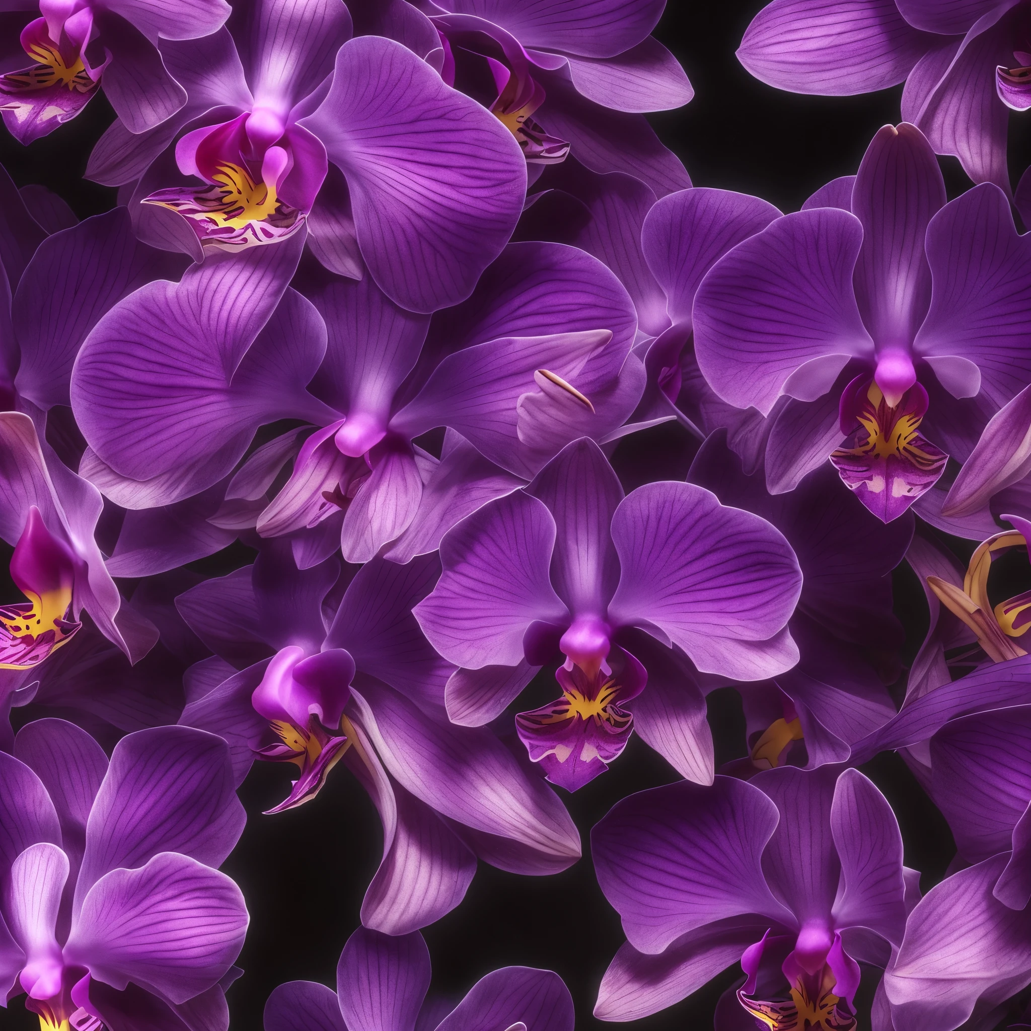 photograph - purple orchids by robert wood, orchids, orchid, moth orchids, orchid stems, her face looks like an orchid, purples, by John Michael Wright, by Leonard Bahr, by Hans Schwarz, glowing purple, purple hues, an orchid flower, by Juergen von Huendeberg, shades of purple, by Jan Rustem, by Eugene Leroy