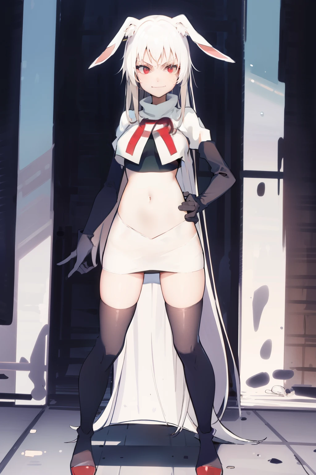 white hair,red eyes,(absurdres, 8k, 4k, masterpiece, hyper extreme detailed:1.2), solo, 1girl, front view, perfect face, 1girl, looking at viewer, solo, Female, toned body, mature female, large breasts, pale, , long hair, swept bangs, athletic body,perfect anatomy, bound, bondage, (arms behind back:1.4), (bdsm, tape gag, tape, tape bondage, restrained, best anatomy, tape wrapped, wrap gag, tightly bound, tape wrapped around face, tape above breasts, tape below breasts, tape gag, long hair, tape between breasts, taped forearms, taped elbows, taped abdomen, taped nose, taped between arms, NinymGP, garter straps, sideboob, thighhighs )
