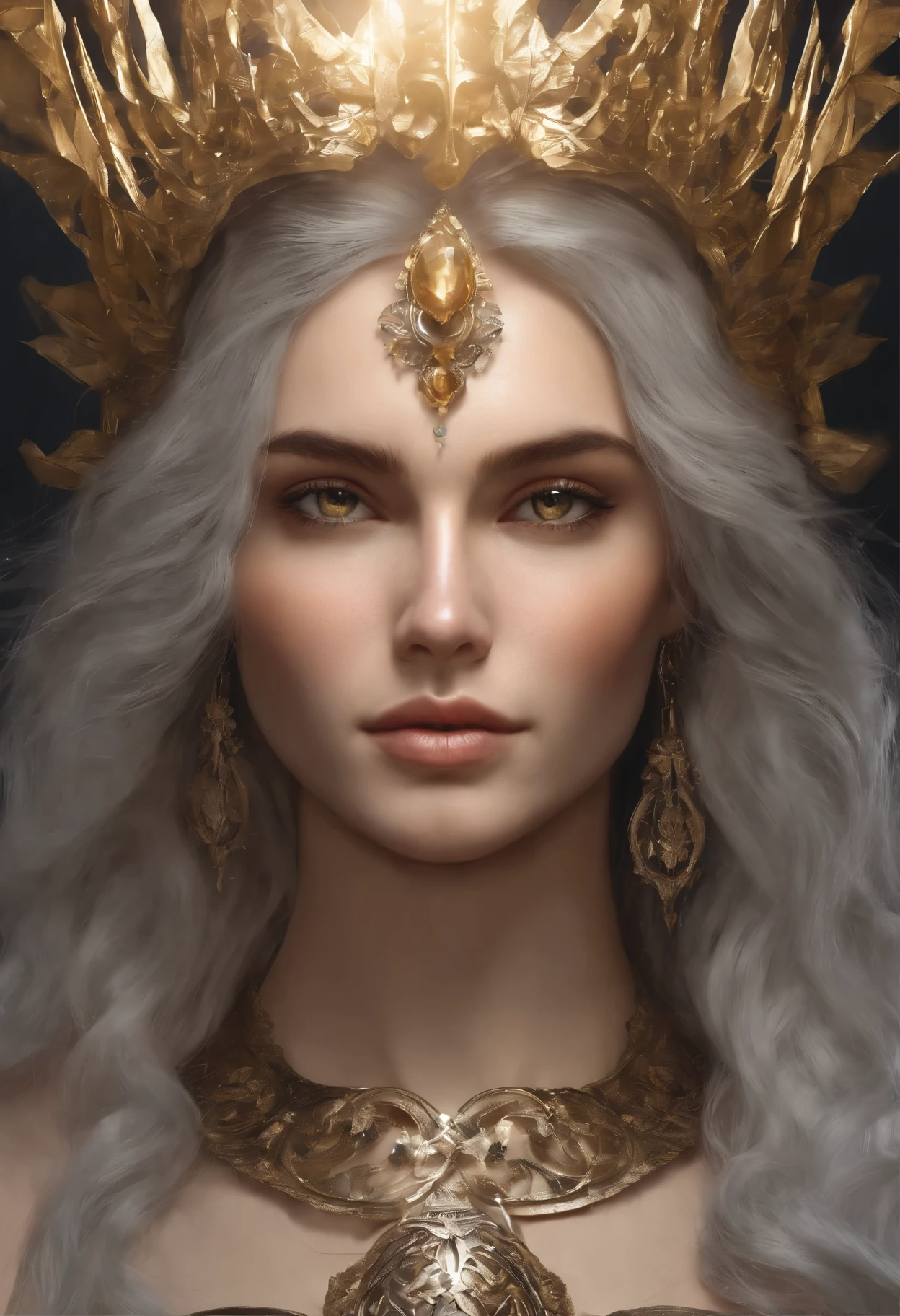 Demon's Crown, in style of Anna Dittmann，Intelligent Human，Auxiliary Aura Mind