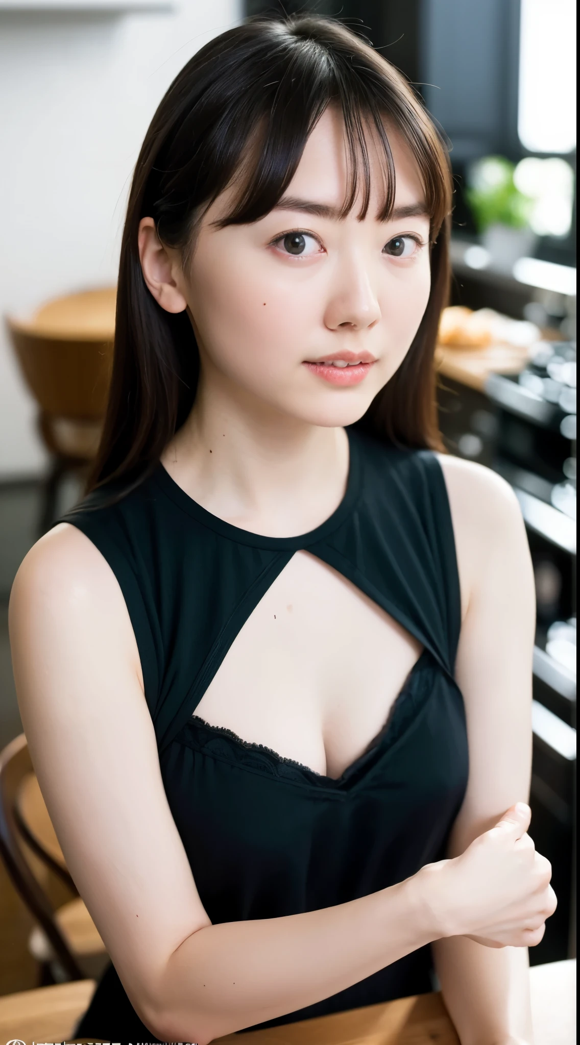 "(highest quality,8k,High resolution,table top:1.2),realistic,photorealistic:1.37,super detailed,soft focus,18-year-old,beautiful and detailed face,intricate illustrations,renaissance art,delicate artwork,kitchen,kitchen apron,beautiful girl,A glimpse of provocative lingerie,Gently drip milk onto your breasts through your bra and panties。,Bright colors,studio lighting"