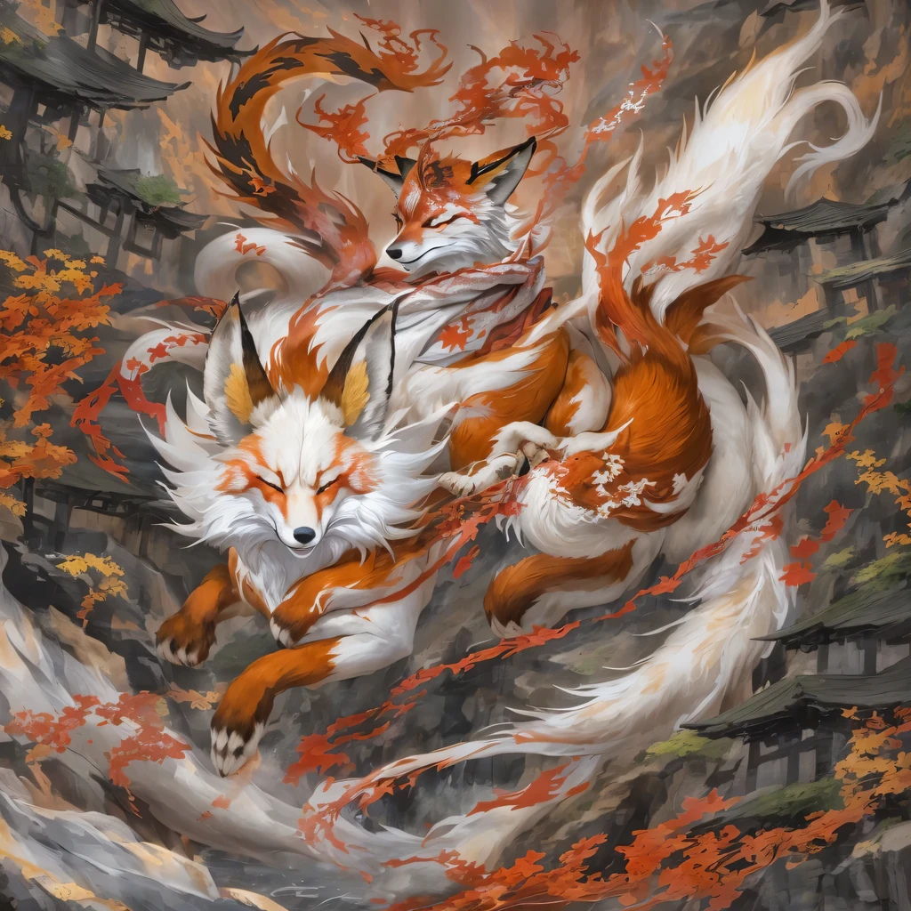 Nine-tailed fox 32k,red and white仙魔界, Chance encounter with Liu Hanshu, He saw his old self in him, Decided to accept him as a disciple, teach him how to protect himself, But because of the hidden star map, Phoenix and the Liu family、Jade Sword Sect builds relationships, Beginning with the death of Liu Hanshu, Qin Yu embarked on the road of confrontation with powerful enemies, work hard, make yourself stronger, Stick to your core path of justice, (nine-tailed fox)eyes full of anger,red and whitenine-tailed fox握緊了拳頭,dash forward,Give the opponent a fatal blow,full body lesbian,Full body nine-tailed fox male mage 32k(傑作canyon超HD)Phoenix(canyon)climb the streets, explosion scene(nine-tailed fox), (dragon), nine-tailed fox憤怒的戰鬥姿態, looking at the ground, batik linen headscarf, 中國red and white圖案長袖服裝, canyonred and whitenine-tailed fox(abstract acrylic splash:1.2)red and white(realistically:1.4),black hair,flour fluttering,rainbow background, high resolution, detail, RAW photos, Sharp Re, Nikon D850 film photo by Jefferies Lee 4 Kodak Portra 400 camera F1.6 guns, colorful, Ultra-realistic and vivid textures, dramatic lighting, Unreal Engine Art Station Trend, Sinest 800,red and white飄逸的霧氣,(((叢林canyon)))The injured line up in the street(OK)climb the streets,Movie Master Instant Image Quality(masterpiece,HD,Ultra high quality,32k) (linen batik scarf), fighting stance, looking at the ground, Linen bandana, 中國nine-tailed fox圖案長袖服裝, 早上的nine-tailed fox(Abstract gouache splash:1.2), dark clouds lightning background,sprinkling
