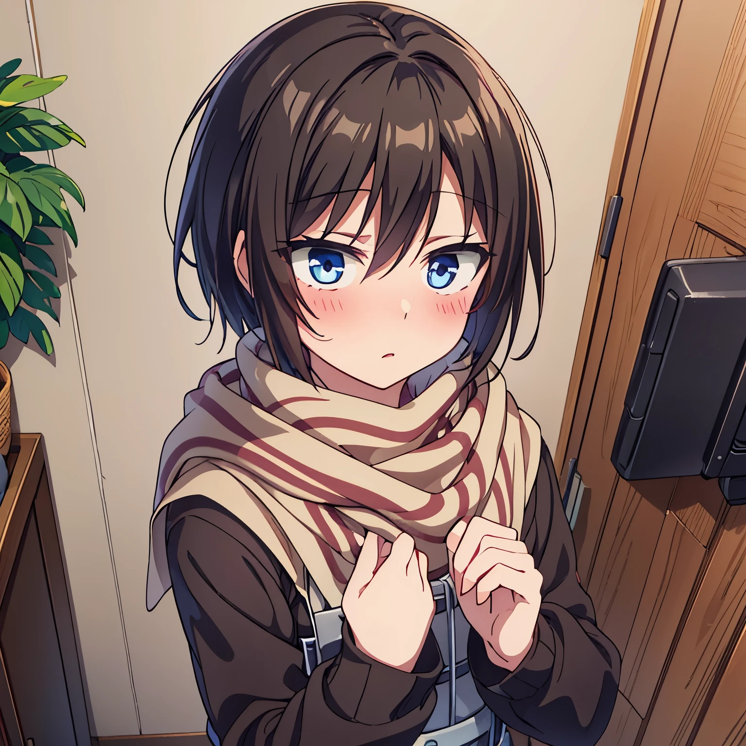 Mikasa Ackerman blushing