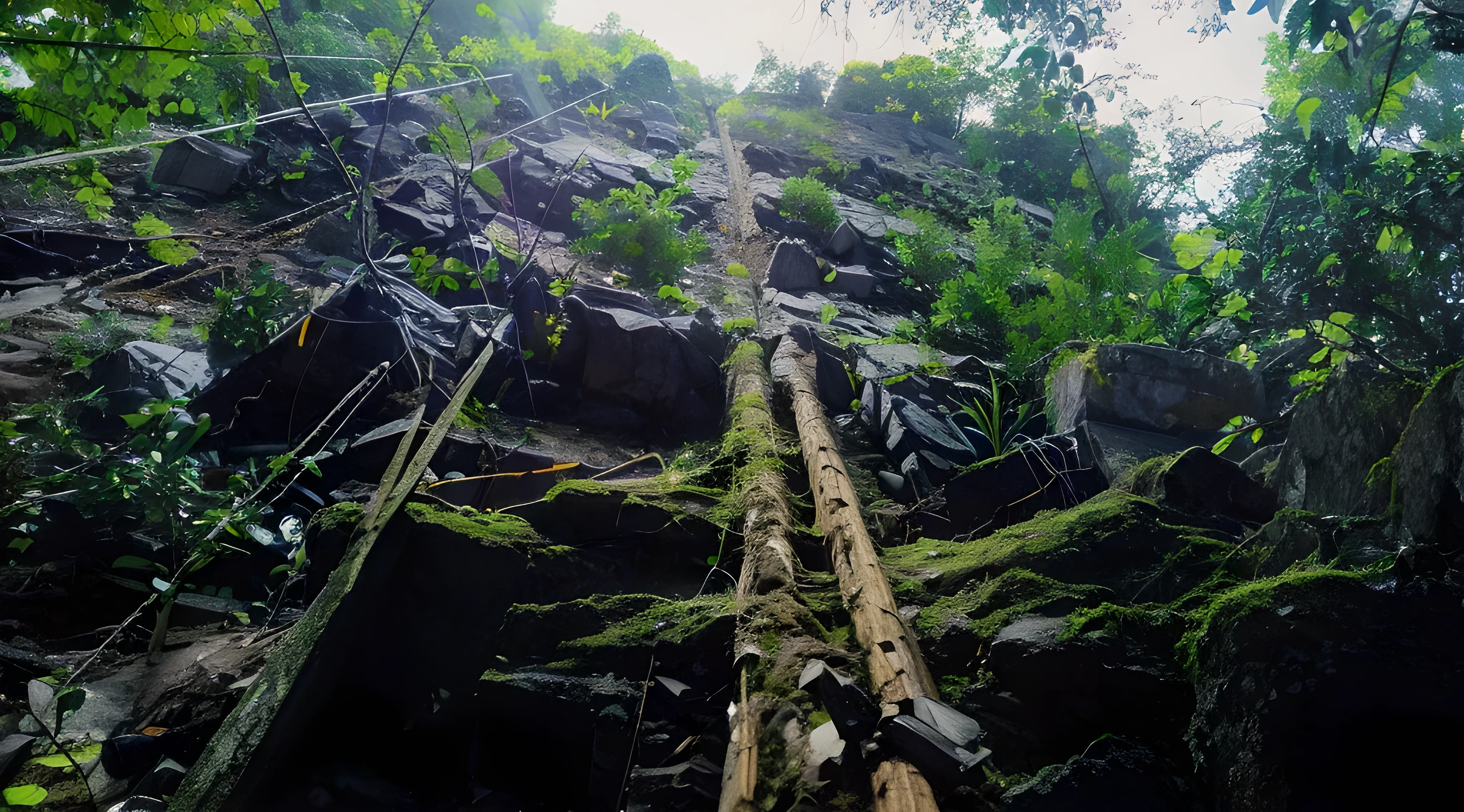 A woman Wearing sportswear nike tank tops and shoes, entangled in Tree branches on the cliff mountains, rock, covered in roots, entangled in roots of vines,  rock of vines covered, beautiful woman, big breasts, legs open showing pussy, big root fucking her pussy, rock tree roots piercing her pussy, sensual body, big breasts, short wavy hair, beautiful Asian woman, jav idol actress, tied up with tree roots, top hill, Hillside cliff background, very realistic, very realistic