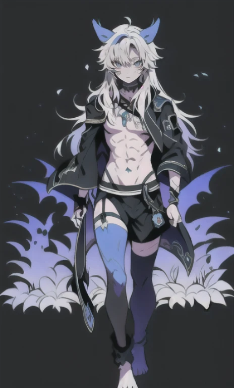 solo, 1boy,「white hair,cerulean blue」long hair、 {{nighthawk mask}},  There&#39;s a man wearing a costume, fox tail farson!!!!, furry farson, furry characters, furry anime, female Farson, furry paws furry, Furry shots, the furry  is running, there is nothing, very hairy, furry artist, upright, {{{Anthropomorphic Nue}}} virtual youtuber, full body