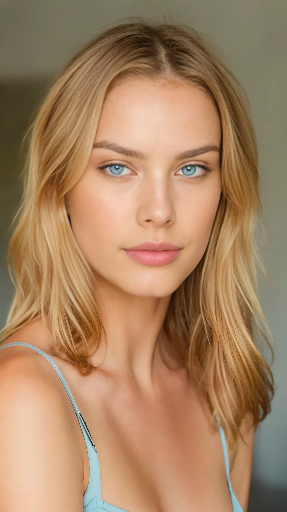 Very beautiful sexy blonde, naked , breasts, light blue eyes, highly detailed, 29 years old, slim, innocent face, naturally wavy hair, full body, high resolution, masterpiece, best quality, intricate high detail, highly detailed, sharp focus, detailed skin, realistic skin texture, texture, detailed eyes, professional, 4K, charming smile, shot with Canon, 85mm, slight depth of field, Kodak Color Vision, body in perfect shape, extremely detailed, photographer_\( ultra\), photographerrealistic, Realstic, Postprocessing, maximum details, roughness, real life, ultrarealistic, photorealism, photography, 8K UHD