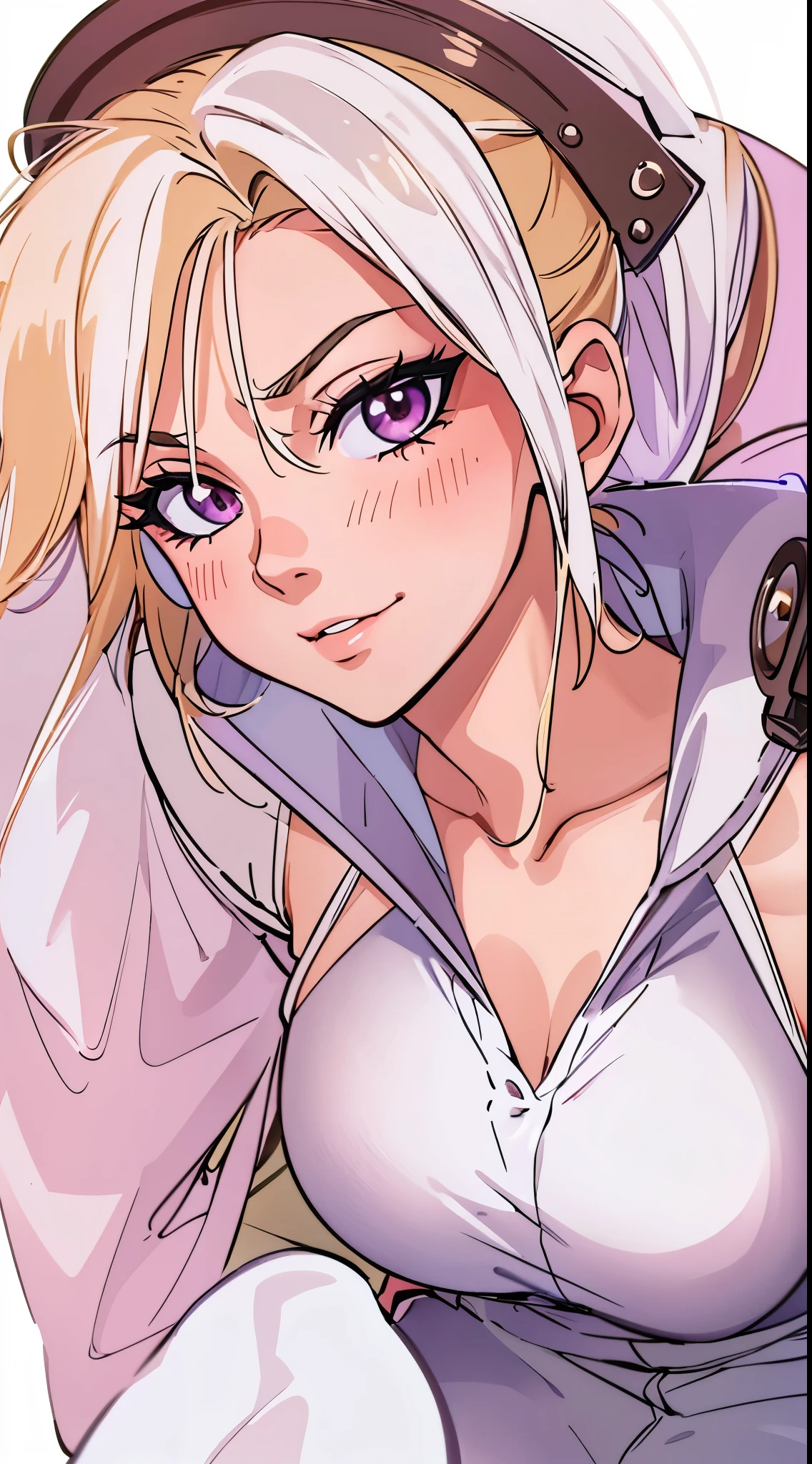 Imagine of the pornstar named sara jay em uma personagem de anime, white background.