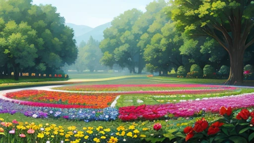 A flower garden