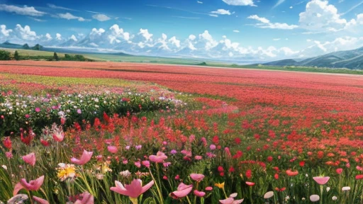 Flower field of astragalus in full bloom