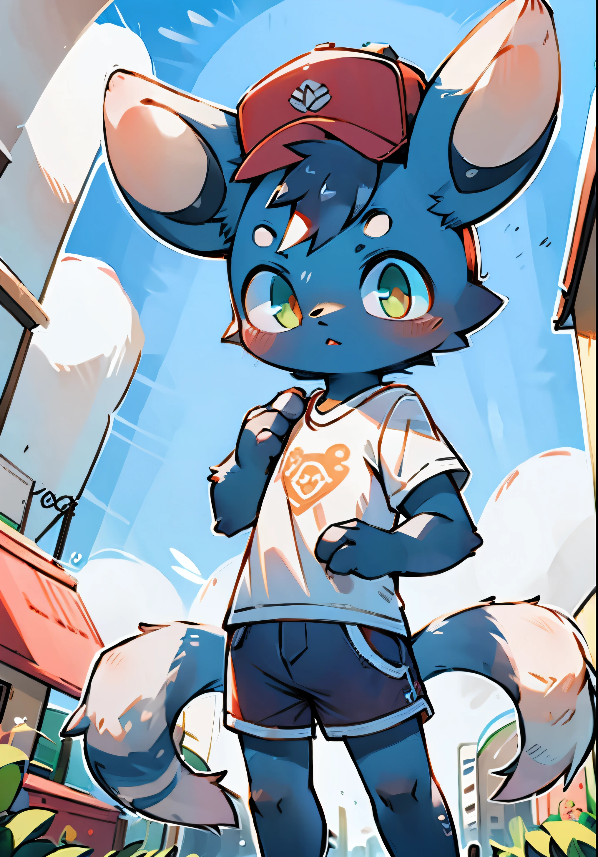 explicit, (((solo focus))), ((((young, cute, chibi)))), ((shinx)), in school, crowd silhouette, background character, ((masterpiece, high detail)), (((((thick penis, very long penis, huge penis, huge balls, hyper penis, hyper balls, saggy balls))))), hoodie, bottomless, ((plattyneko)), syuro, modca, ((pinup)), paws, foreskin, pawpads, precum