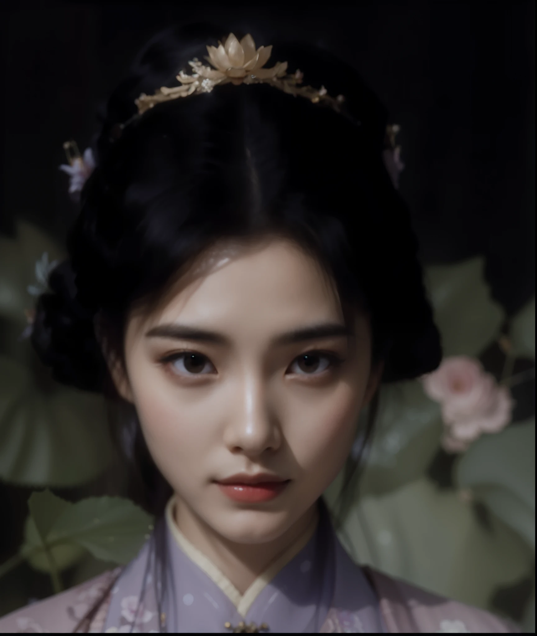 ultra high definition，8k pixels，8K,16K,Ultra-clear，best quality，masterpiece，（painting：1.6）Wearing purple Hanfu，Fide woman wearing gauze skirt sitting on wooden sculpture chair，wood carving chair，背后有lotus以及lotus leaf，lotus，lotus leaf，Holding a round fan, queen of china, palace ， girl wearing hanfu, chinese princess, Inspired by Yun Shouping, ultra high definition，8k pixels，8K,16K,Ultra-clear灵感源自陈蓉, ancient chinese princess, Chen Jiru, Inspired by Zhang Xuan, chinese woman, beautiful fantasy queen, Gurwitz style artwork。Ancient Chinese clothes，chiffon，folding fan。美丽的folding fan。Holding round fan in hand (:1.5),（Amy Sole：0.248），（Stanley Ategg Liu：0.106），（a detailed painting：0.353），（文艺复兴古典painting风格：0.8）ultra high definition，8k pixels，8K,16K,Ultra-clear
\\
a woman with long black hair(Amy Sole:0.248), (Stanley Liu:0.106), (a detailed :0.353), (gothic art:0.106)（ultra high definition，8k pixels，8K,16K,Ultra-clearAmy Sole：0.248），（Stanley Ategg Liu：0.106），（a detailed painting：0.353），（文艺复兴古典painting风格：0.8）ultra high definition，8k pixels，8K,16K,Ultra-clear