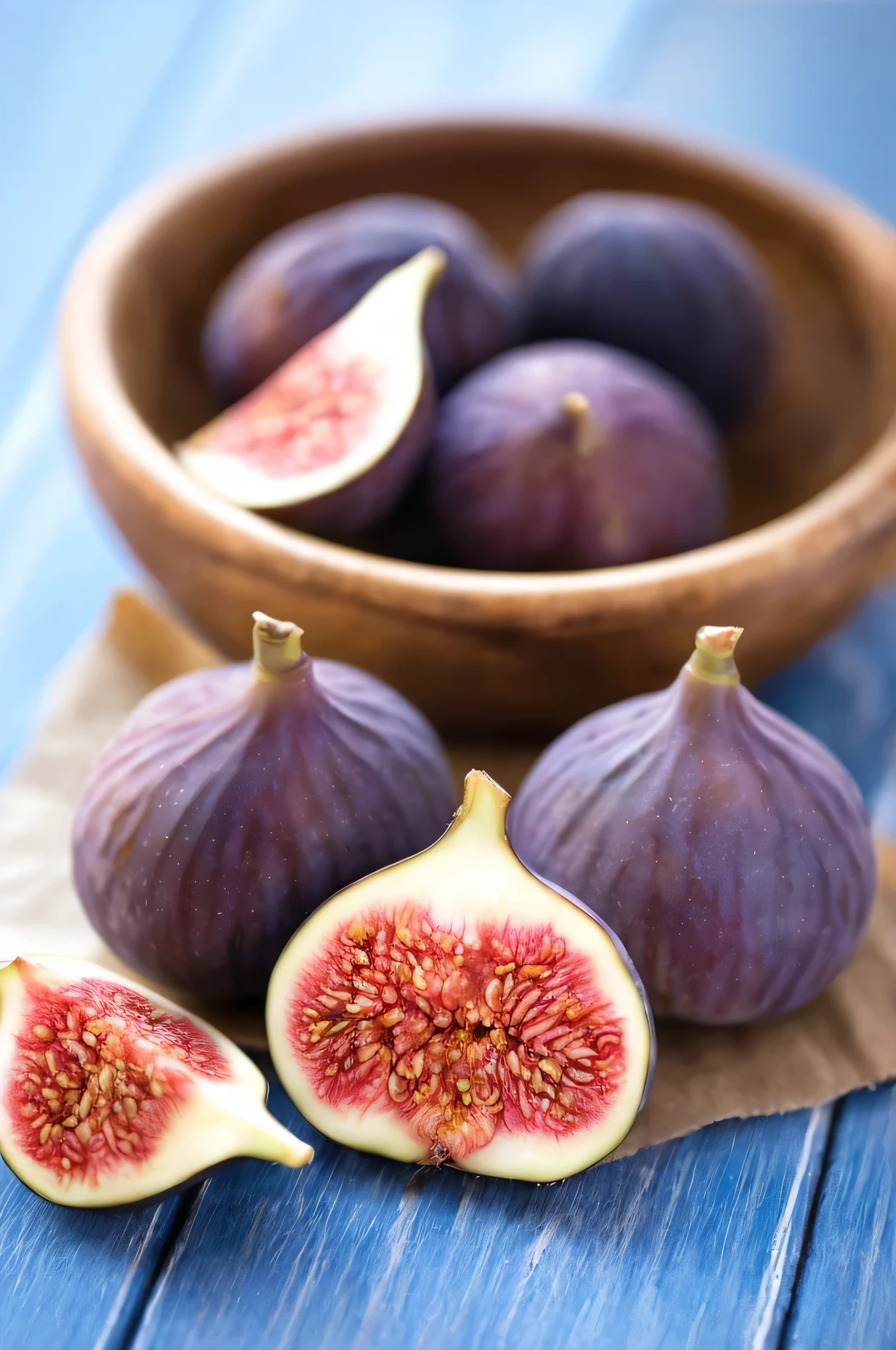 a close up of a bowl of figs on a table, professional fruit photography, illustration!, plumbus, fruit, by Juan O'Gorman, eating rotting fruit, fig leaves, passion fruits, outstanding detail, by David Garner, yummy, beautiful image, fruits, high quality product image”, ❤🔥🍄🌪, former, highly detailed -
