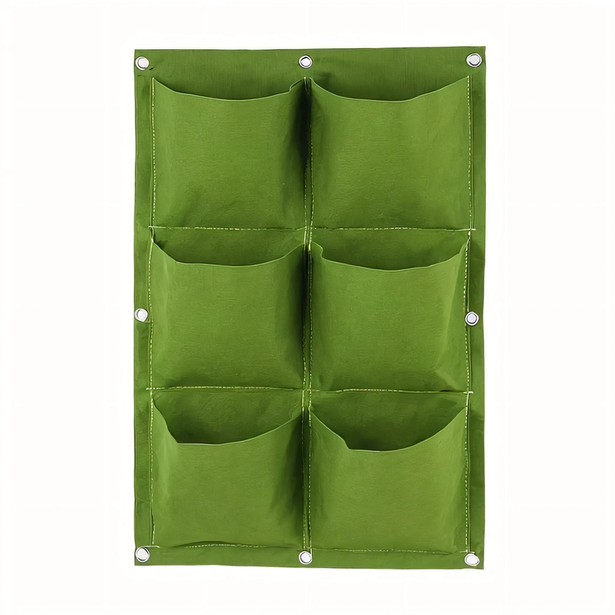 a close up of a green hanging organizer with six pockets, gardening, verdant, vertical gardens, vertical vegetable gardens, product photo, green wall, herb, product image, olive green, lush gardens hanging, greenery, 5 d, 5d, high quality product photo, garden, green walls, verdant plant wall, official product photo, verdant plants green wall