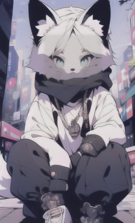 solo, 1boy,「white hair,cerulean blue」long hair、 {{nighthawk mask}}, There's a man wearing a costume, fox tail farson!!!!, furry farson, furry characters, furry anime, female Farson, furry paws furry, Furry shots, the furry is running, there is nothing, very hairy, furry artist, upright, {{{Anthropomorphic Nue}}} virtual youtuber, full body