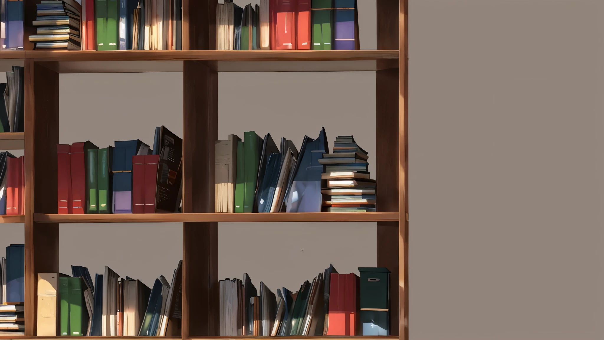 a close up of a book shelf with many books on it, library background, book case, bookshelf, bookshelves, background = library, book shelf, shelves, library interior background, book shelves, shelf, bookshelves on sides, book shelf small library, random background scene, anime background, anime style, 4k anime background, 4k detailed, high resolutions, 
