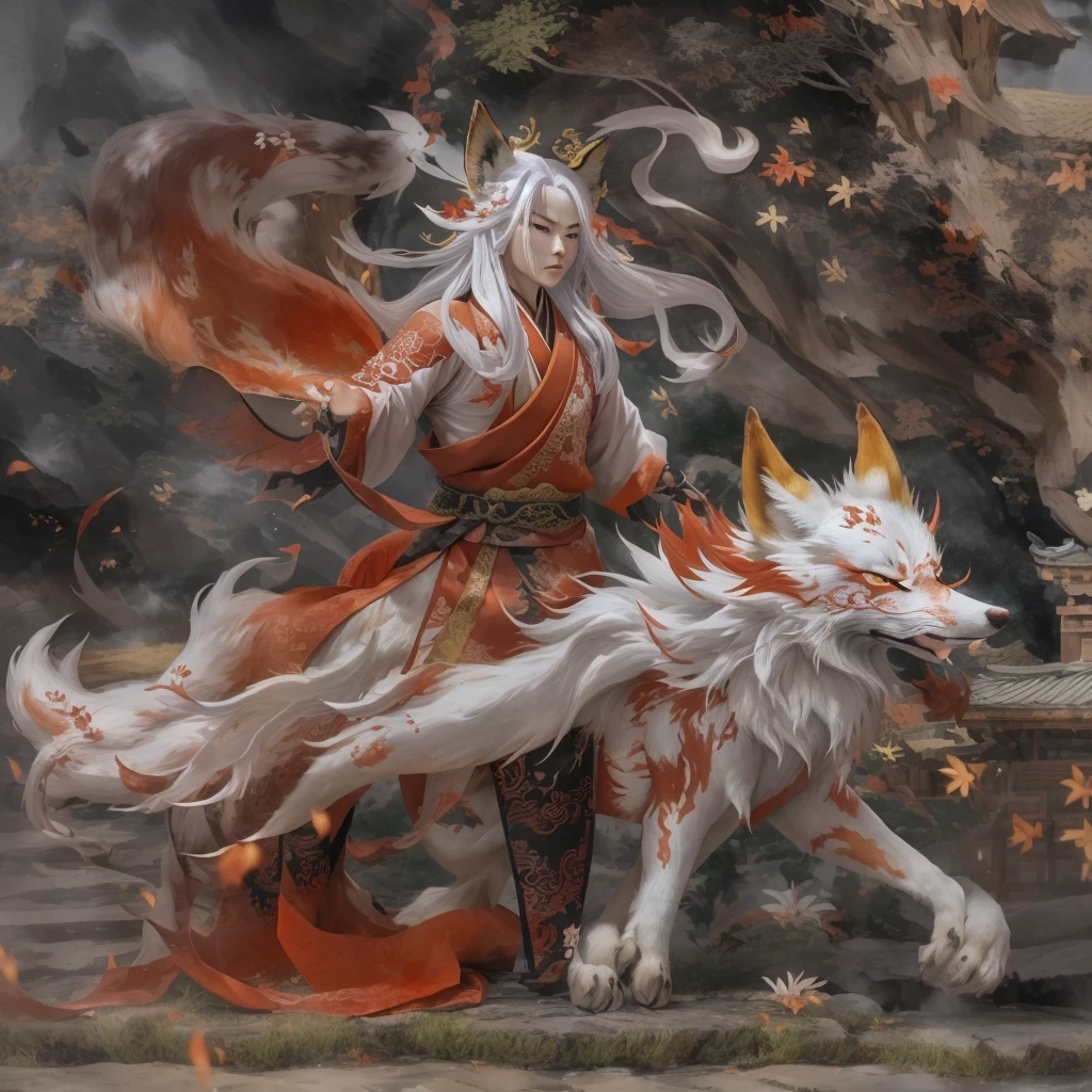 Nine-tailed fox 32k,Telephoto tilt-shift micro viewing angle,red and white仙魔界, Chance encounter with Liu Hanshu, He saw his old self in him, Decided to accept him as a disciple, teach him how to protect himself, But because of the hidden star map, Phoenix and the Liu family、Jade Sword Sect builds relationships, Beginning with the death of Liu Hanshu, Qin Yu embarked on the road of confrontation with powerful enemies, work hard, make yourself stronger, Stick to your core path of justice, (nine-tailed fox)eyes full of anger,red and whitenine-tailed fox握緊了拳頭,dash forward,Give the opponent a fatal blow,full body lesbian,Full body nine-tailed fox male mage 32k(傑作canyon超HD)Phoenix(canyon)climb the streets, explosion scene(nine-tailed fox), (dragon), nine-tailed fox憤怒的戰鬥姿態, looking at the ground, batik linen headscarf, 中國red and white圖案長袖服裝, canyonred and whitenine-tailed fox(abstract acrylic splash:1.2)red and white(realistically:1.4),black hair,flour fluttering,rainbow background, high resolution, detail, RAW photos, Sharp Re, Nikon D850 film photo by Jefferies Lee 4 Kodak Portra 400 camera F1.6 guns, colorful, Ultra-realistic and vivid textures, dramatic lighting, Unreal Engine Art Station Trend, Sinest 800,red and white飄逸的霧氣,(((叢林canyon)))The injured line up in the street(OK)climb the streets,Movie Master Instant Image Quality(masterpiece,HD,Ultra high quality,32k) (linen batik scarf), fighting stance, looking at the ground, Linen bandana, 中國nine-tailed fox圖案長袖服裝, 早上的nine-tailed fox(Abstract gouache splash:1.2), dark clouds lightning background,sprinkling