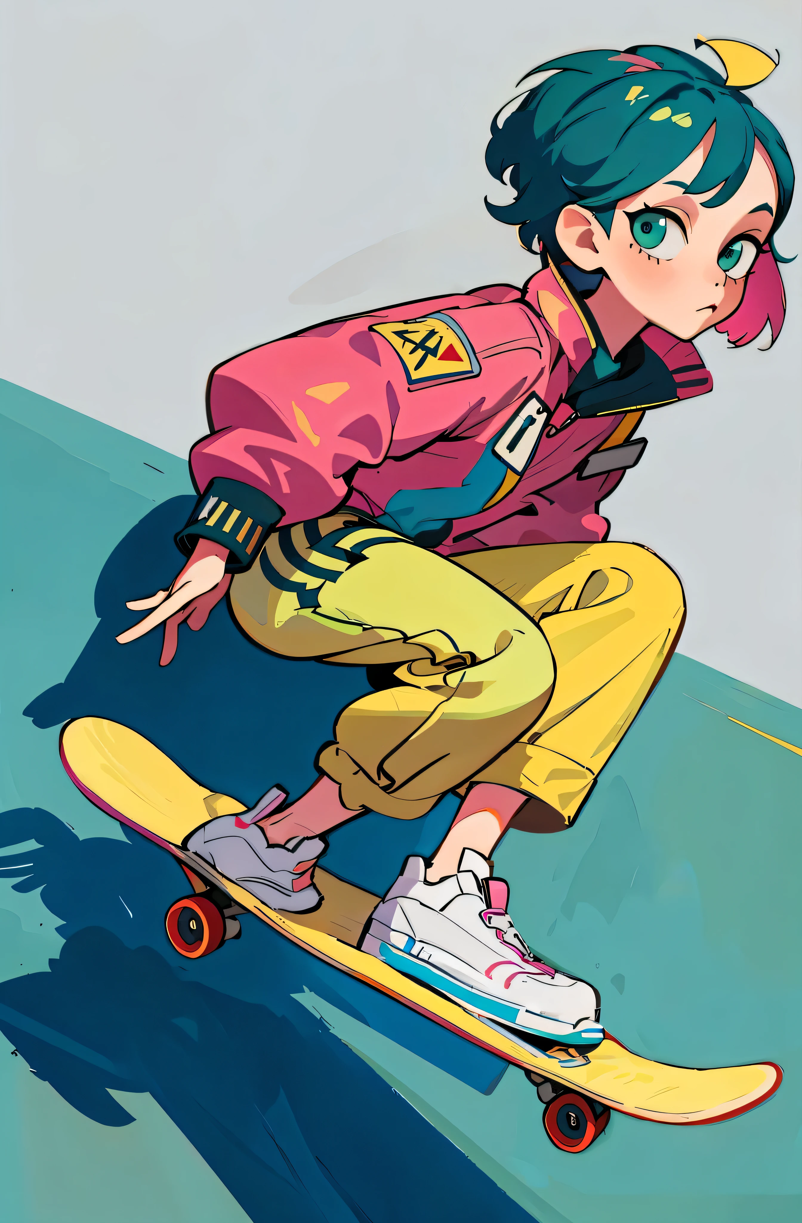 shoes touching skateboard