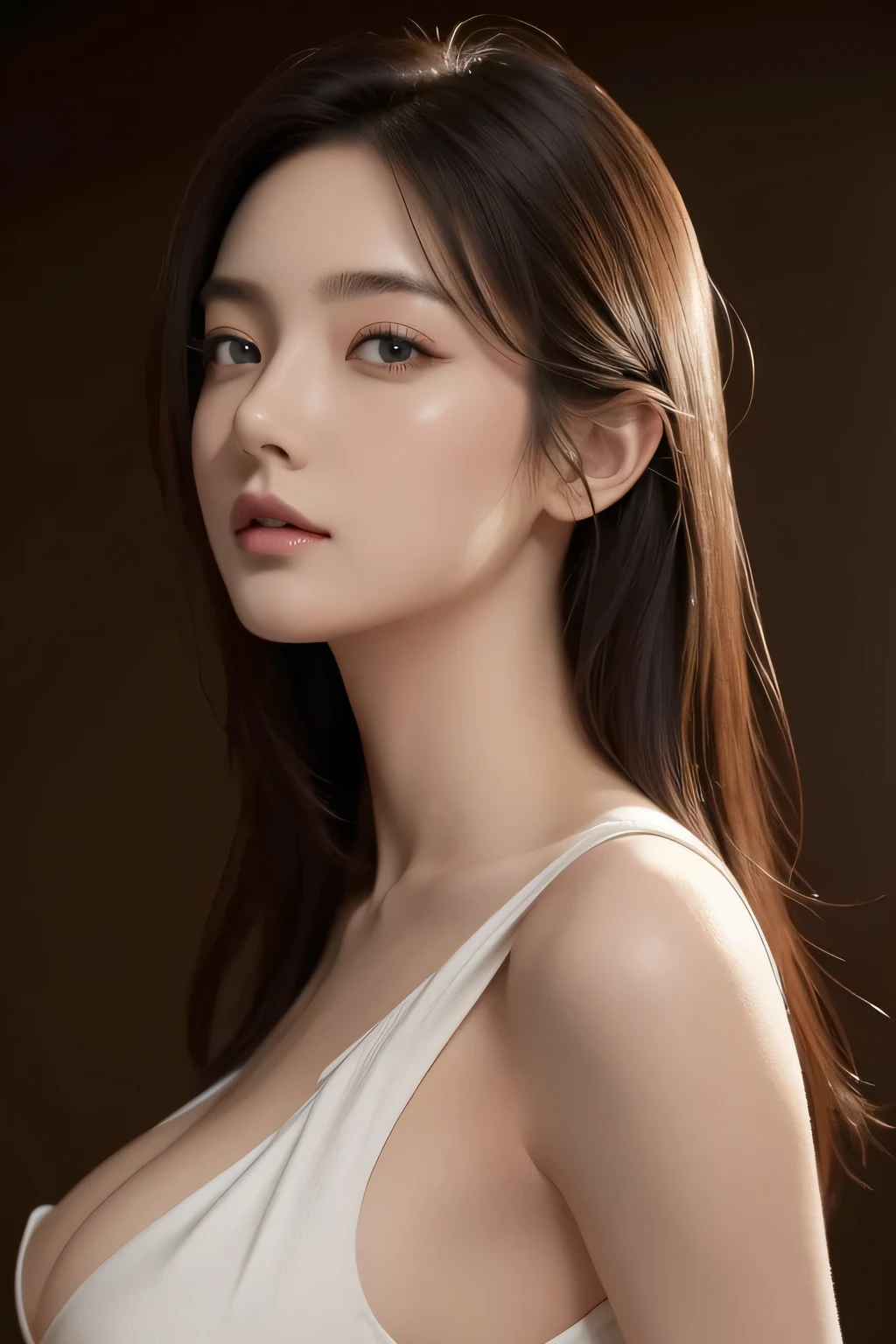 1 woman, ((detailed eyes:1.2)), nsfw, sexy, sensual, sleeveless, sideboob, masterpiece, top quality, best quality, official art, beautiful and aesthetic:1.2), extreme detailed, colorful, highest detailed