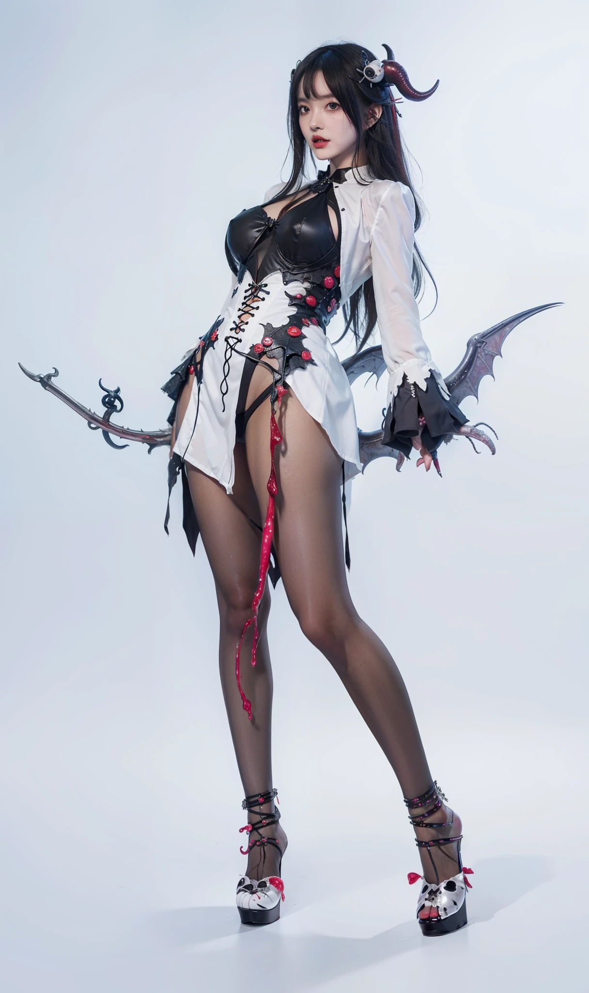 Fine matte paint，Skeleton Dark Angel, Haunted castle with large wings, Fill the drawing table with a knife，terroral，uncanny，horrid，secret terror，tentaculata，grape trees，The eye，uncanny valley effect teeth，all  fours，Critters，Blood Moon，Sharp fangs，vampire tooth，Blood