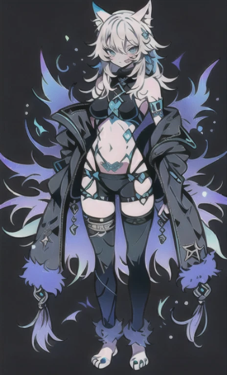 solo, 1boy,「white hair,cerulean blue」long hair, Demon knife, {{nighthawk mask}},  There&#39;s a man wearing a costume, {fox tail,} {one wing} Farson!!!!, furry Farson, furry characters, furry anime, Farson, furry paws furry, Furry shots, there is nothing, very hairy, furry artist, upright, [[[Anthropomorphic Nue]]] virtual youtuber, full body