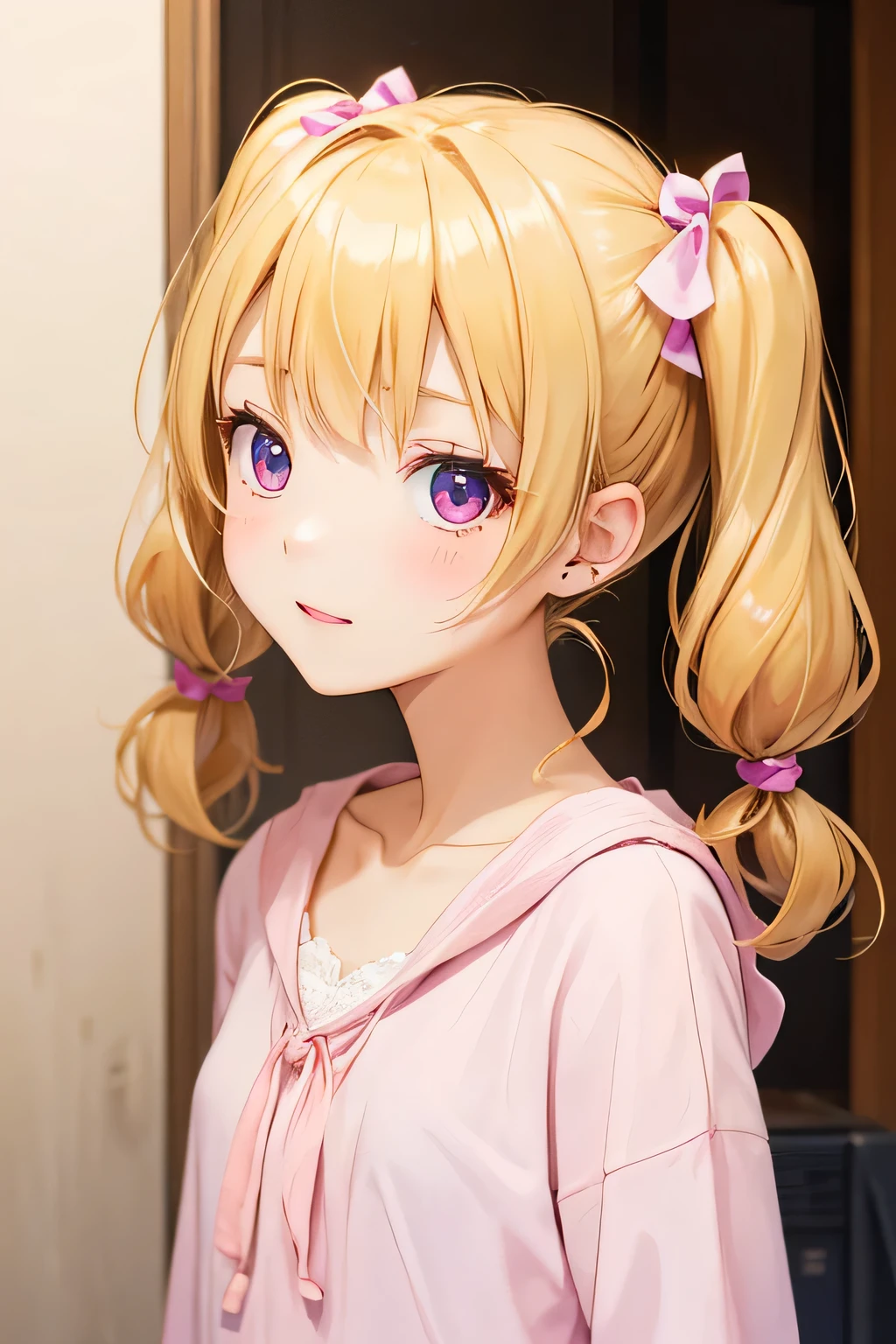blonde、twin tails、girl1