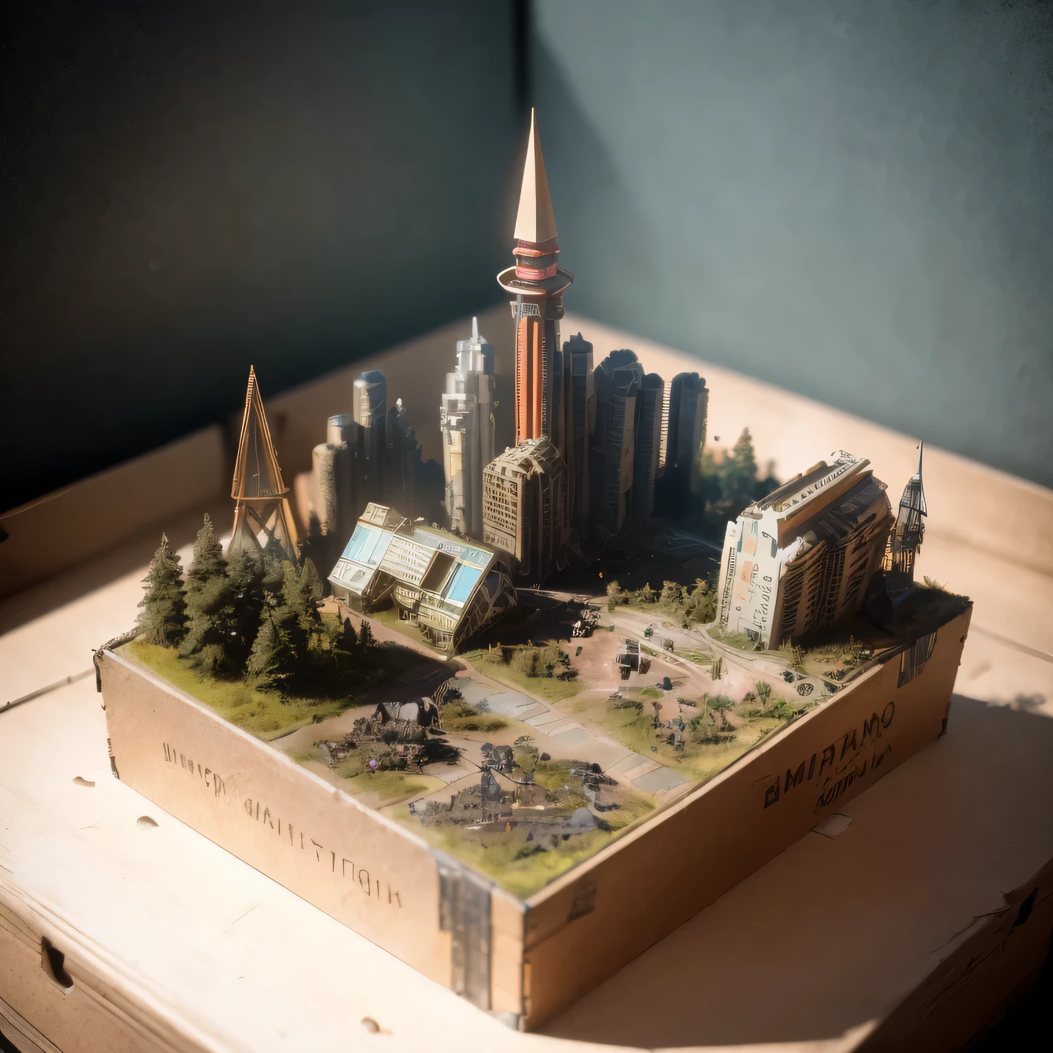 3598年Mars realistic model, (split ends, original photo, best quality, masterpiece:1.4),Steampunk Cyberpunk 6820 City,(CyberpunkMars light:1.3), Mars (related to land),(in a small nature box:1.3),Isometric, small nature, landscape on foundation,landscape,