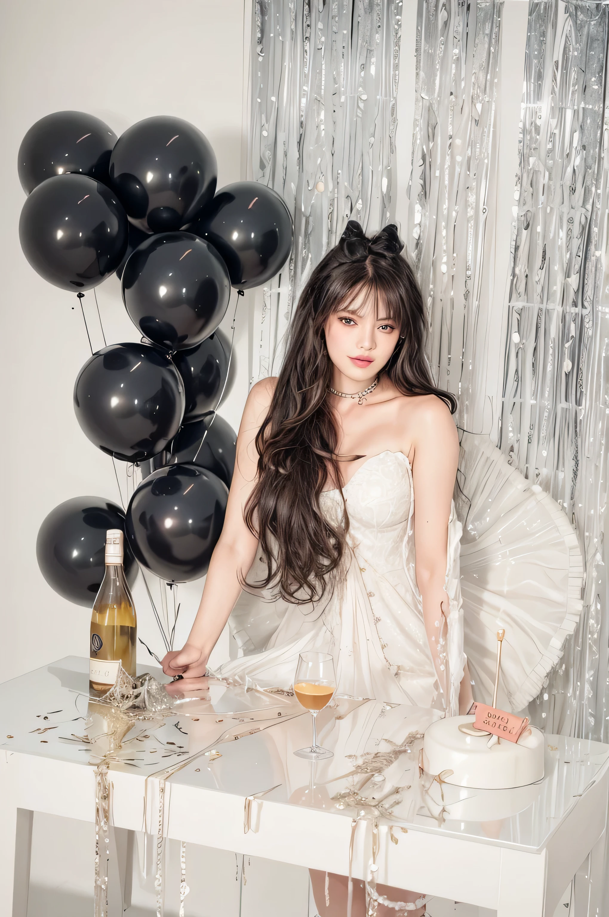 Best quality, masterpiece, ultra high res, (photorealistic:1.4), raw photo, 1girl, offshoulder, in the dark, deep shadow, low key, cold light , upper body, best quality masterpiece, realistic, detailed, 8k, HDR, shallow depth of field, wide light, high contrast, backlight, flood, flash, chromatic aberration, sharp focus, RAW color photo