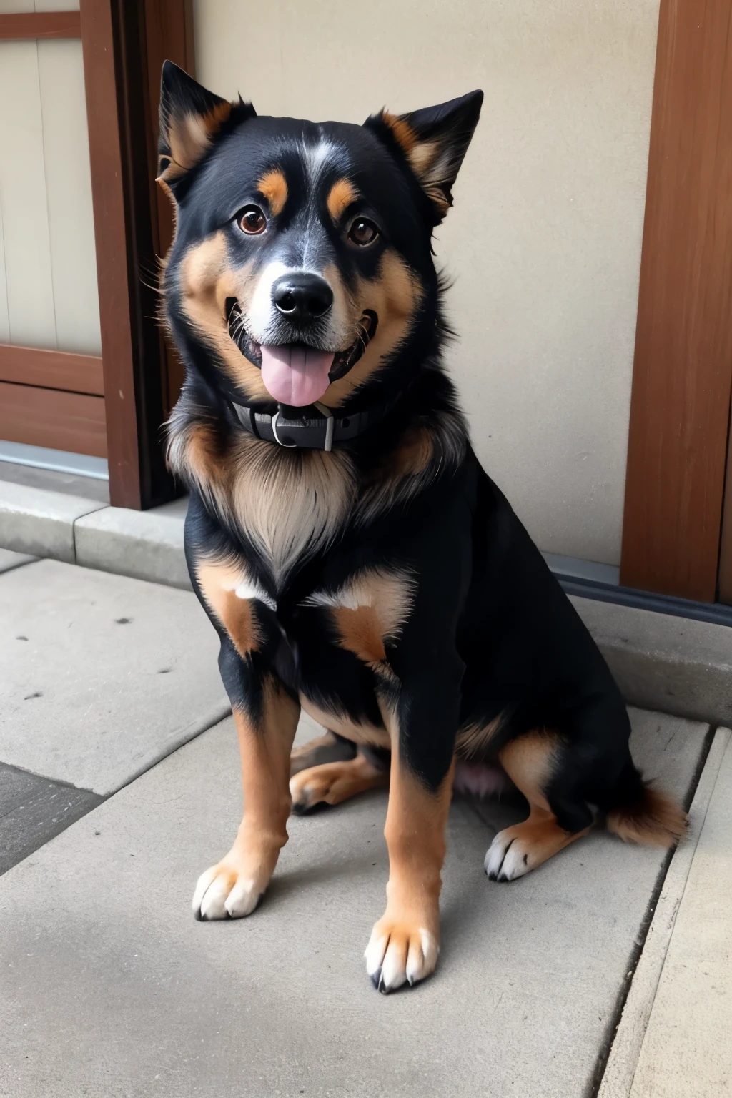 Brown Japanese dog medium size