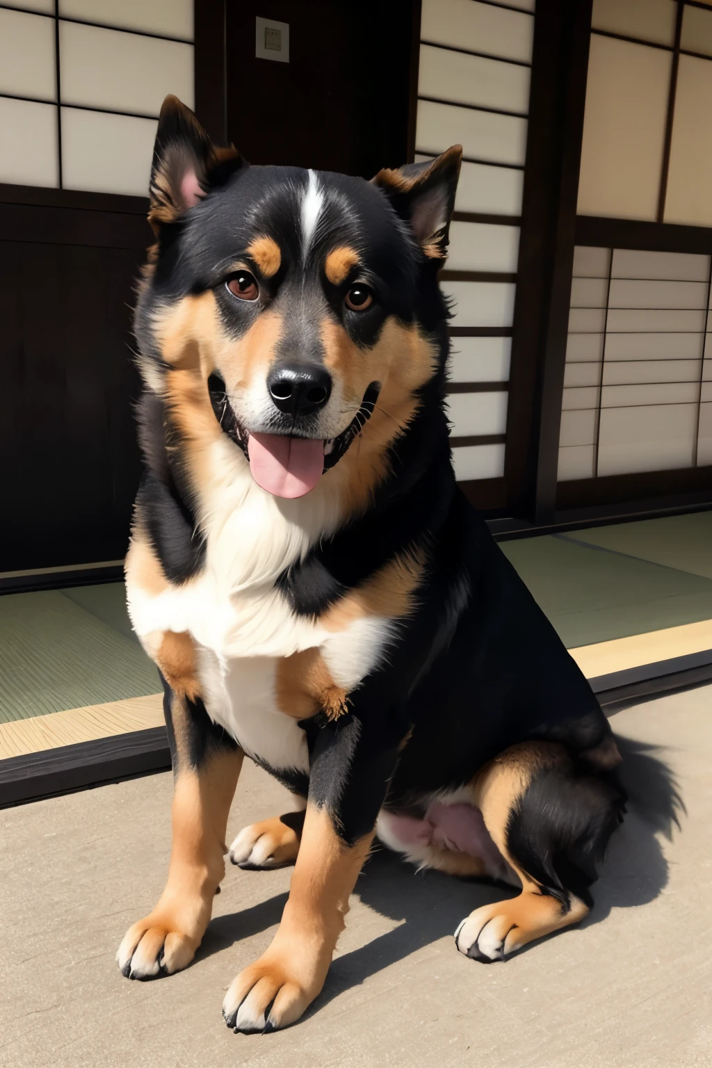 Brown Japanese dog medium size