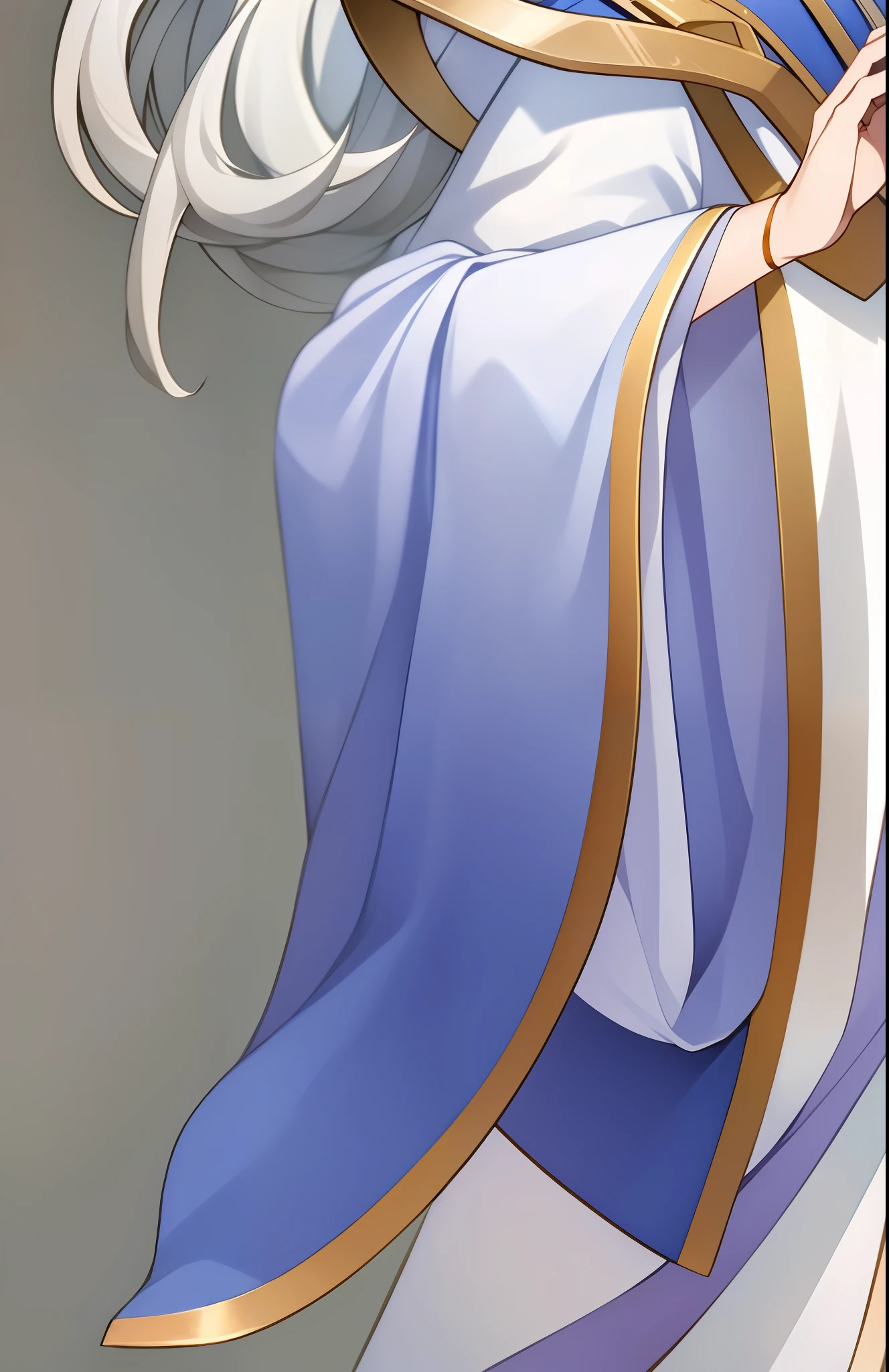 Two dimensions,anime style,one person(male warrior)White Hanfu,long sleeves,Wear arm guards, , ,(Youthful feeling),Costumes are complicated,Refinement,high quality,higher details,An atmospheric pleated cuff robe