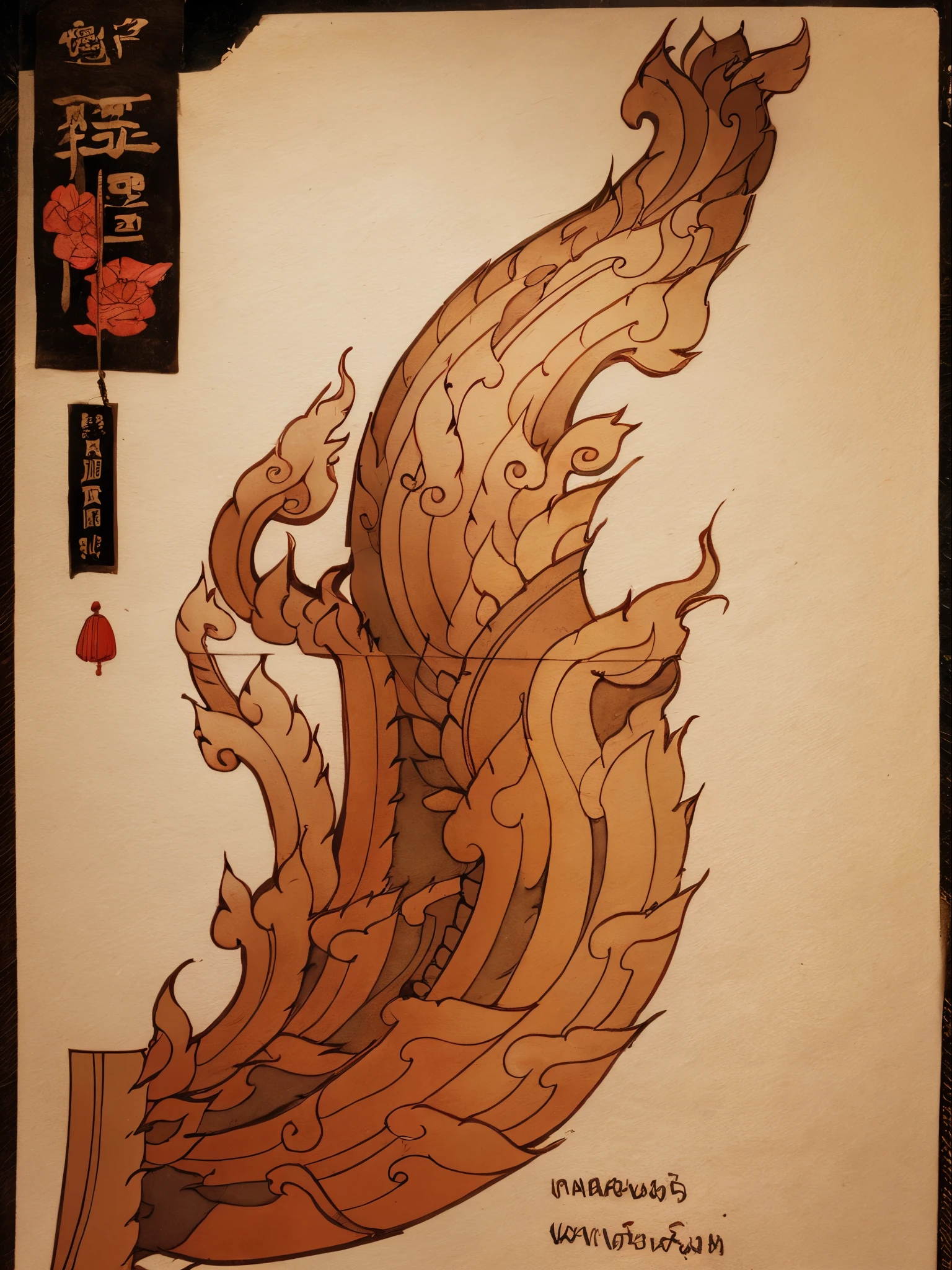 tarot card,raider waite,chinese painting, hwasanchiun, watercolour painting,sumie,vintage Chinese painting