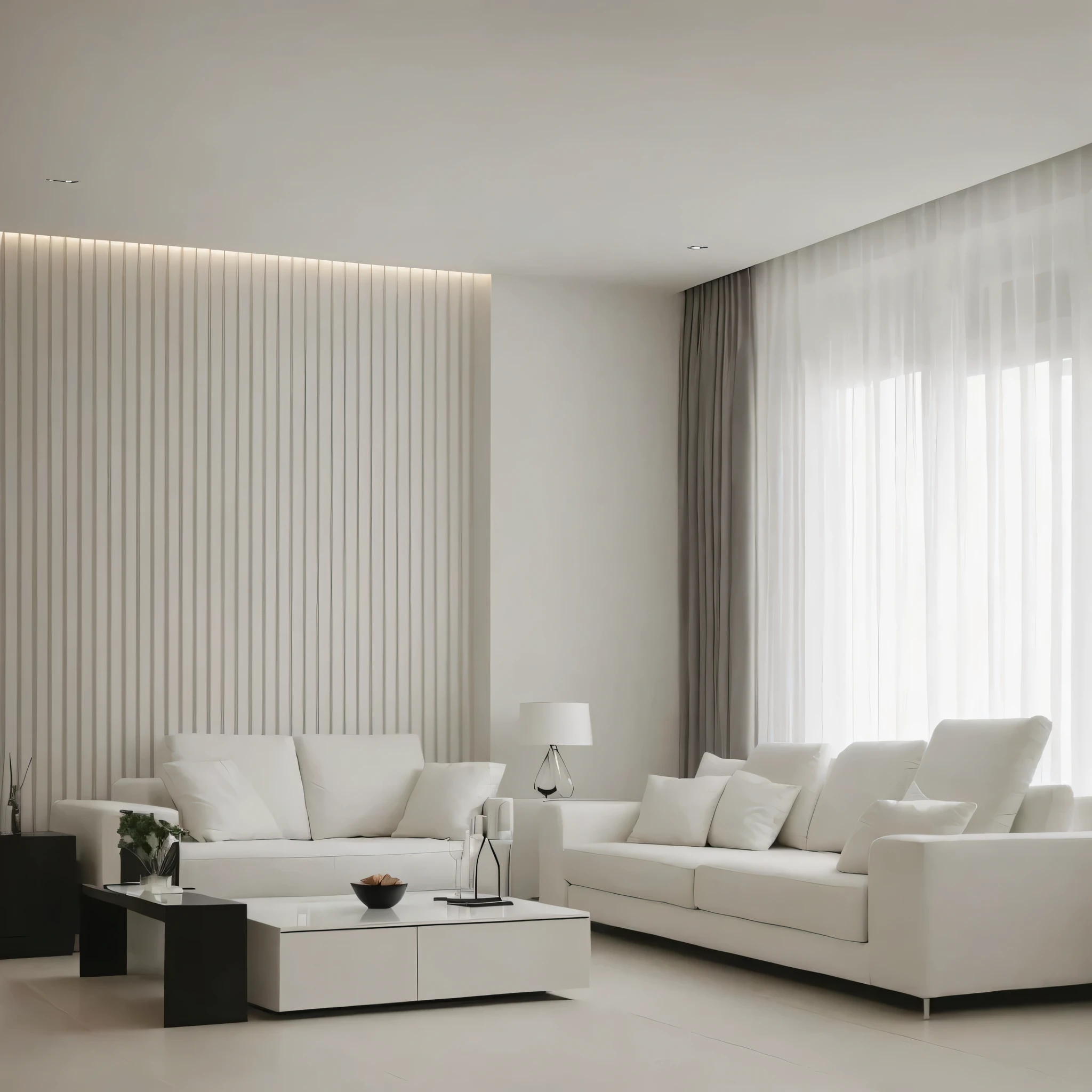 Alafid living room with white furniture and large windows, elegant minimalism, All white rendering, Simple and beautiful, interior of living room, Modern and simple, Modern and simple设计, modern living room, Modern and simple, bright room, living room interior, minimally modern, lounge, maximalist interior design, white color scheme, Modern and simple f 2 0 clean