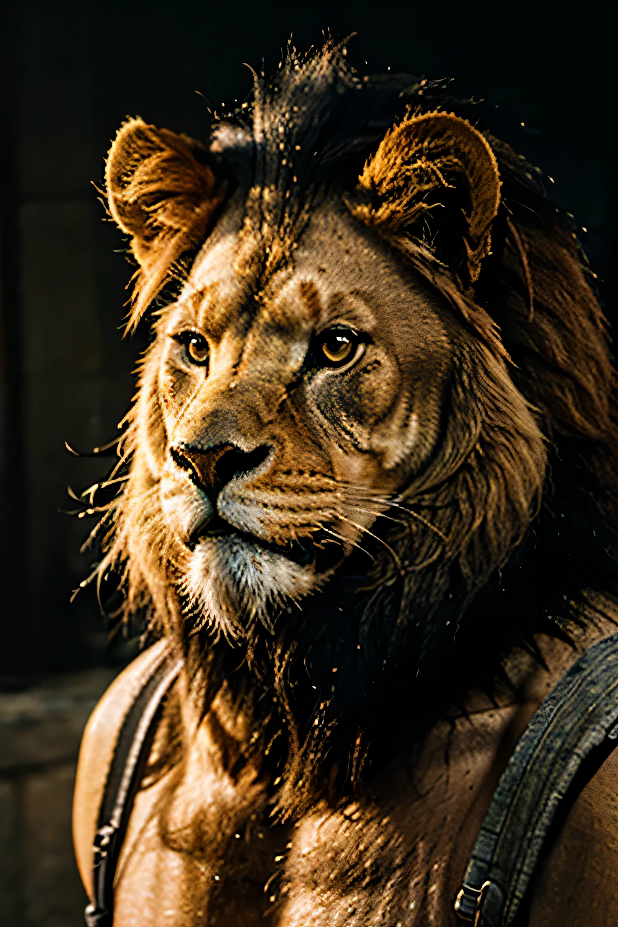 alone, male, lion, stoic, beast star