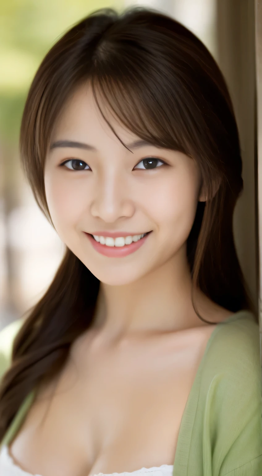 (Japanese ),((Beautiful girl)),cleavage,indoor,(perfect body beauty:1.2),(shy smile),beautiful teeth,