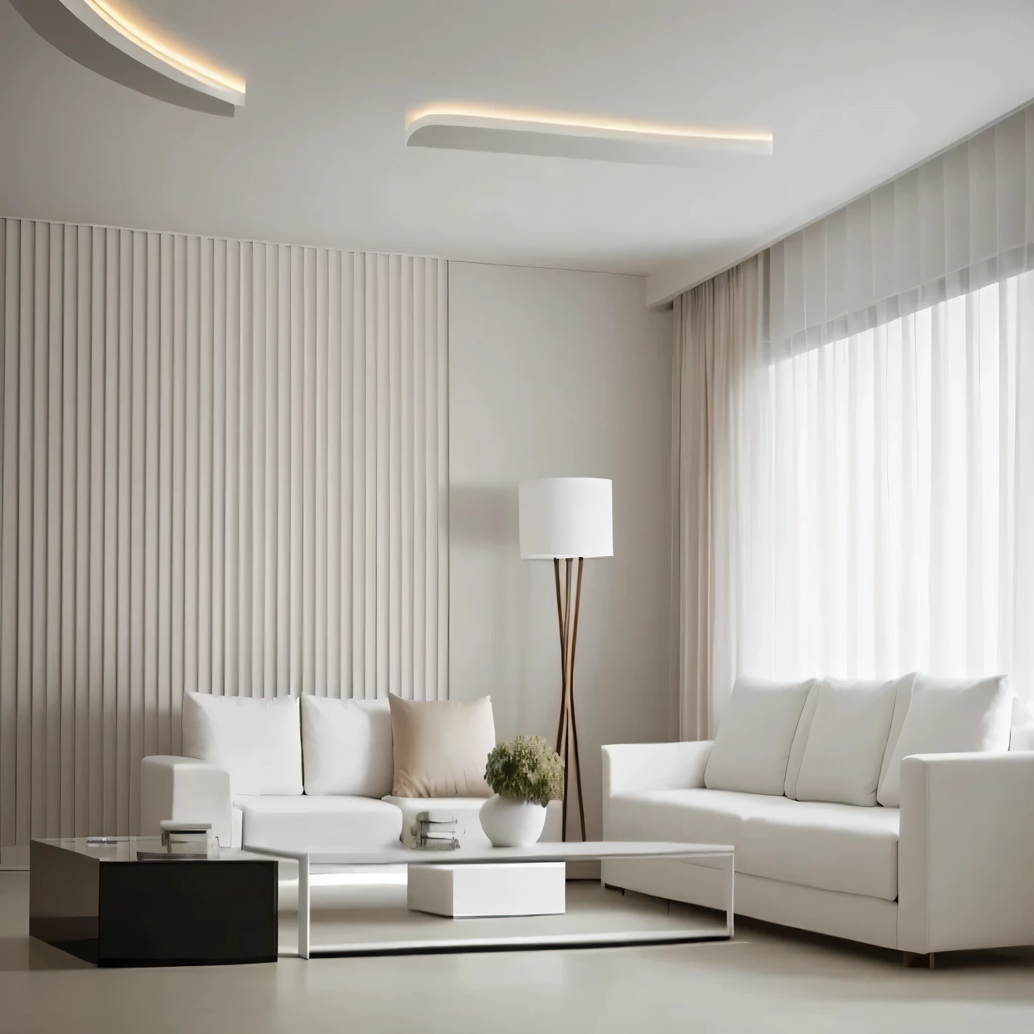 Alafid living room with white furniture and large windows, elegant minimalism, All white rendering, Simple and beautiful, interior of living room, Modern and simple, Modern and simple设计, modern living room, Modern and simple, bright room, living room interior, minimally modern, lounge, maximalist interior design, white color scheme, Modern and simple f 2 0 clean