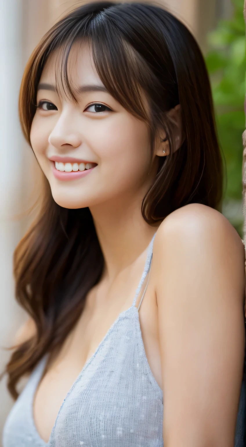 masterpiece,best quality,(Japanese ),((Beautiful girl)),cleavage,indoor,(perfect body beauty:1.2),(shy smile),beautiful teeth,