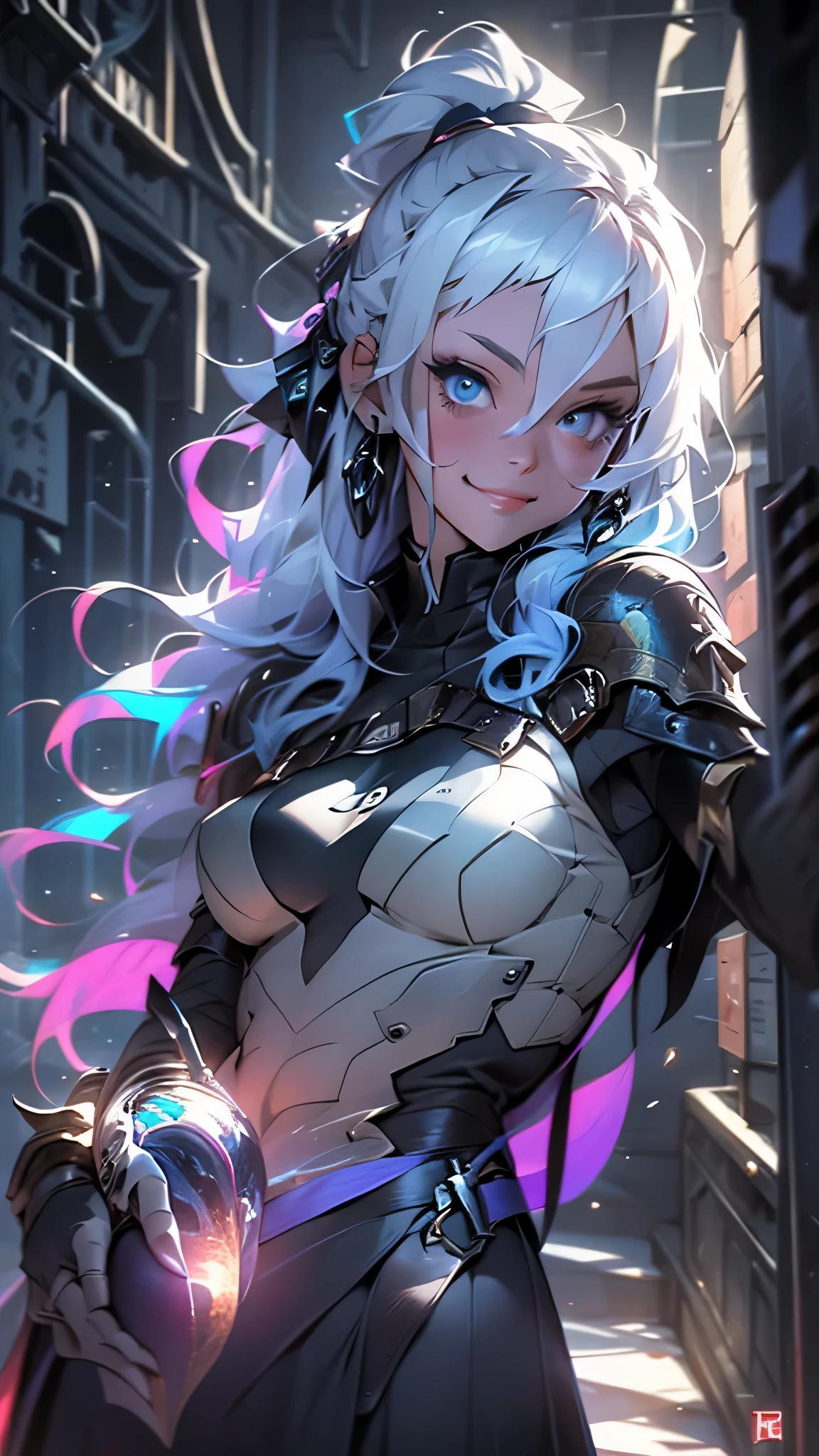 最high quality、best image quality、masterpiece、girl((20-year-old、 By becoming、vest bust、medium bust,wide open breast tea、shining eyes, light blue hair、long hair、thin,highest valley、ponytail、action of looking up、full body bandage、black dress、long skirt、smile、dance,)),high quality、beautiful art、background((Gorgeous castle、beautiful atmosphere、full moon))、Flight、debris flies、Depth of written boundary、movie、visual art、perfect art、8k,genuine、