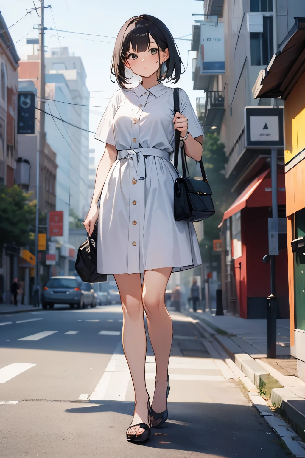 woman,whole body,everyday wear