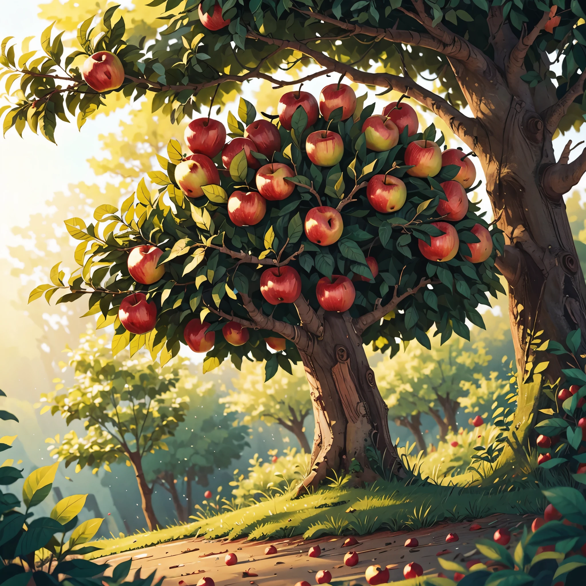 Golder apple tree