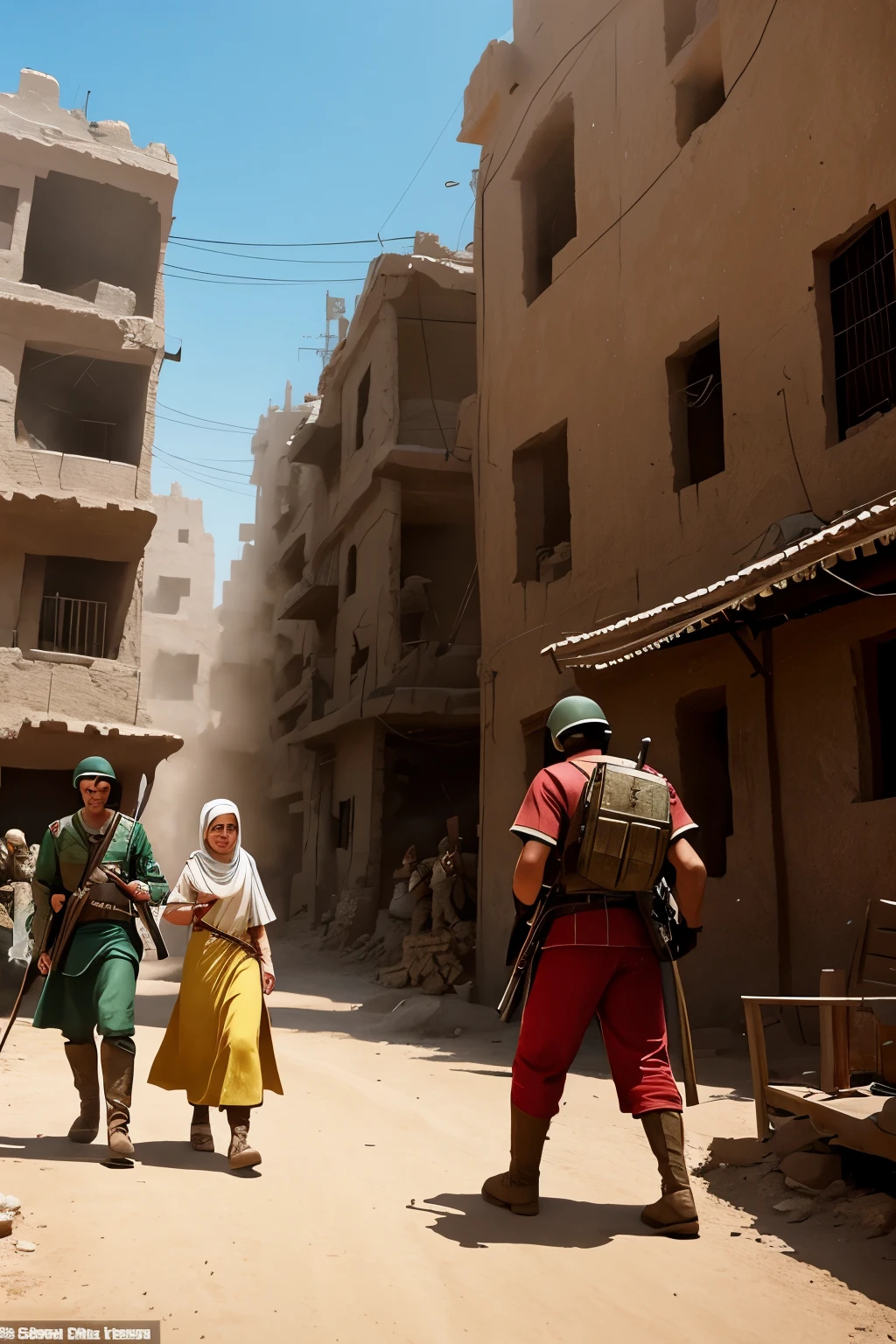 Scene: She participated in the Battle of Yarmouk, treating the wounded.disney studio