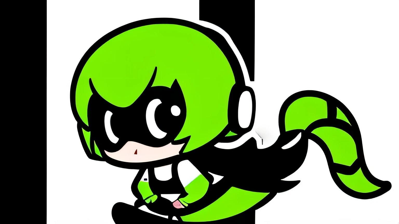 Animated snake character with headphones